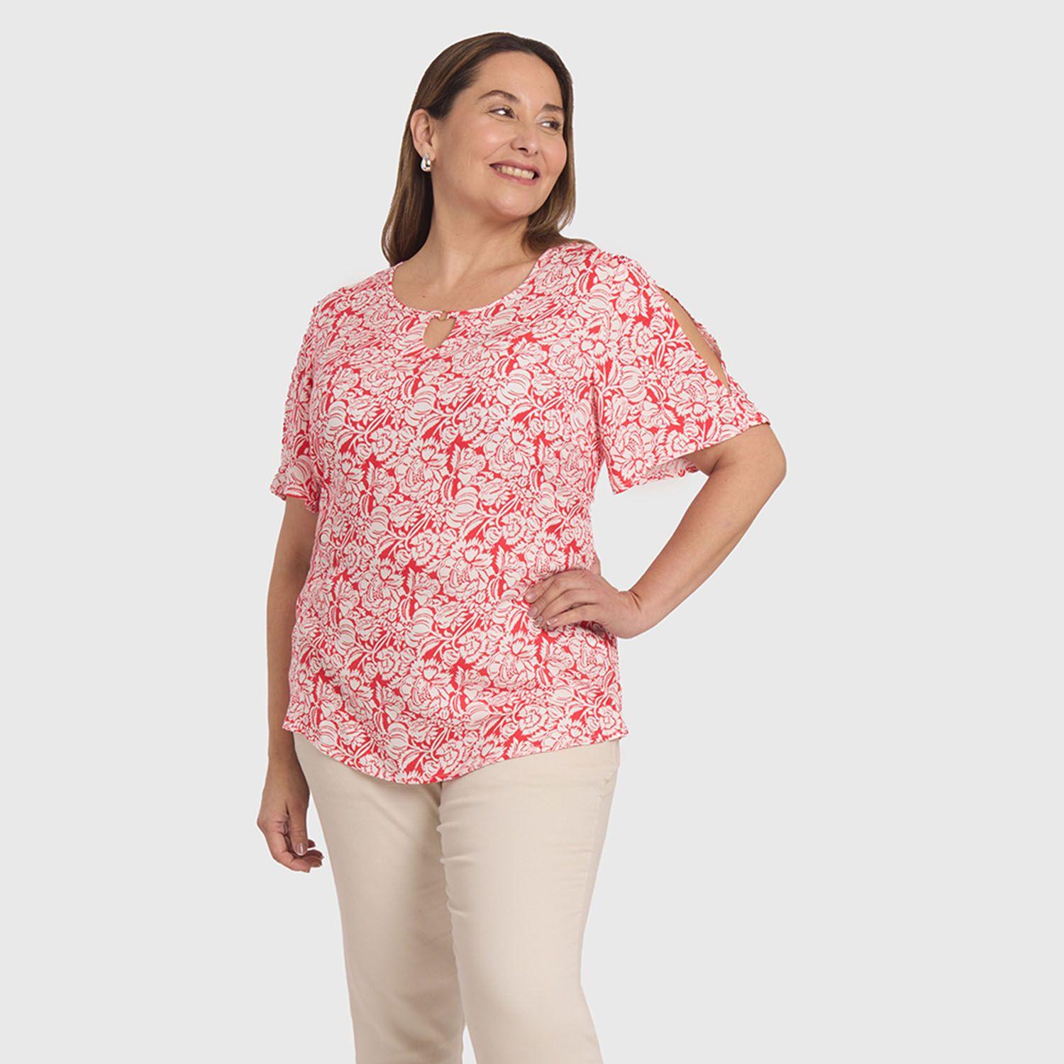 Blusa Mujer Estampada Crudo Fashion's Park-3