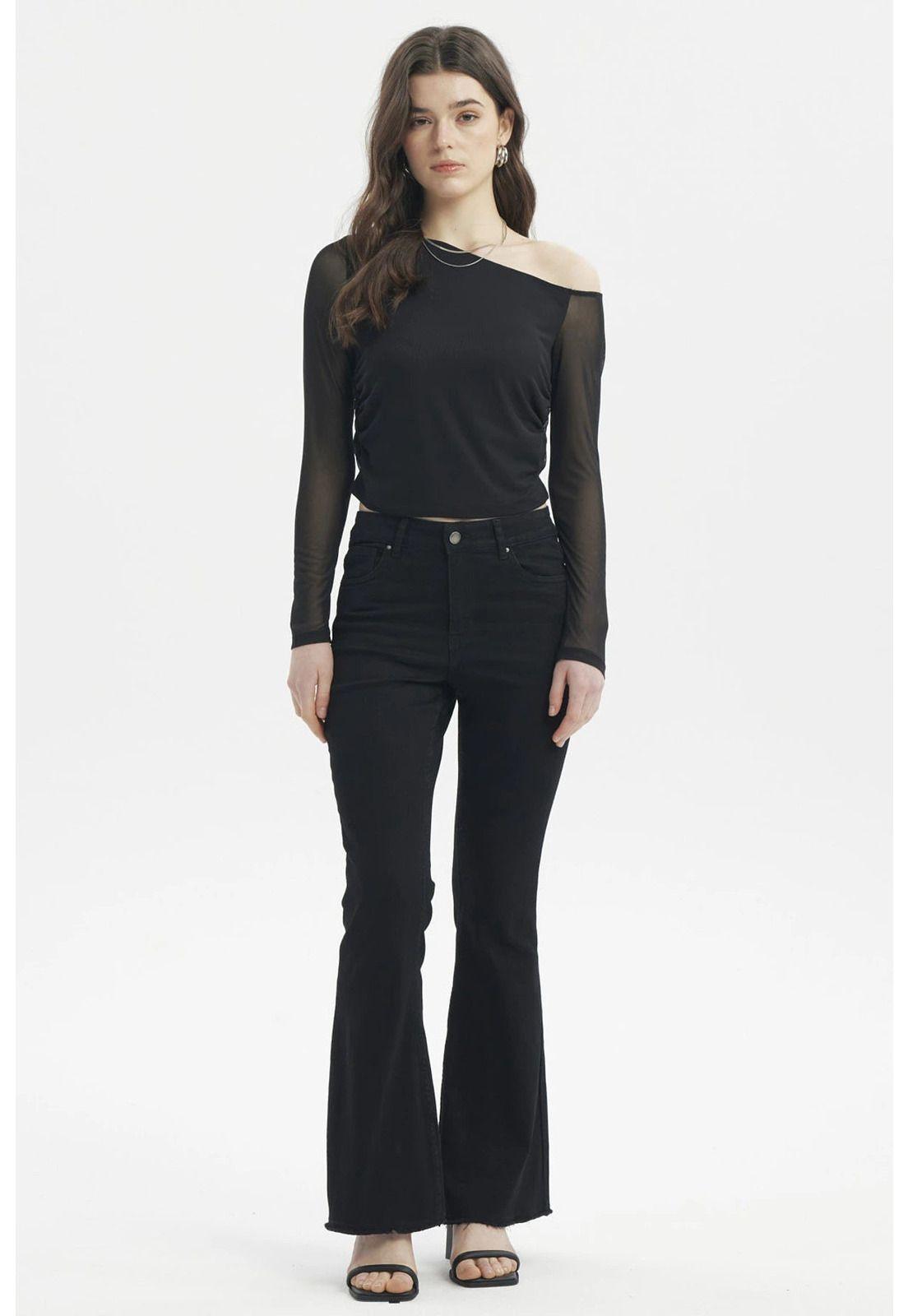 Polera Mujer Asimétrica Negro - lll-3