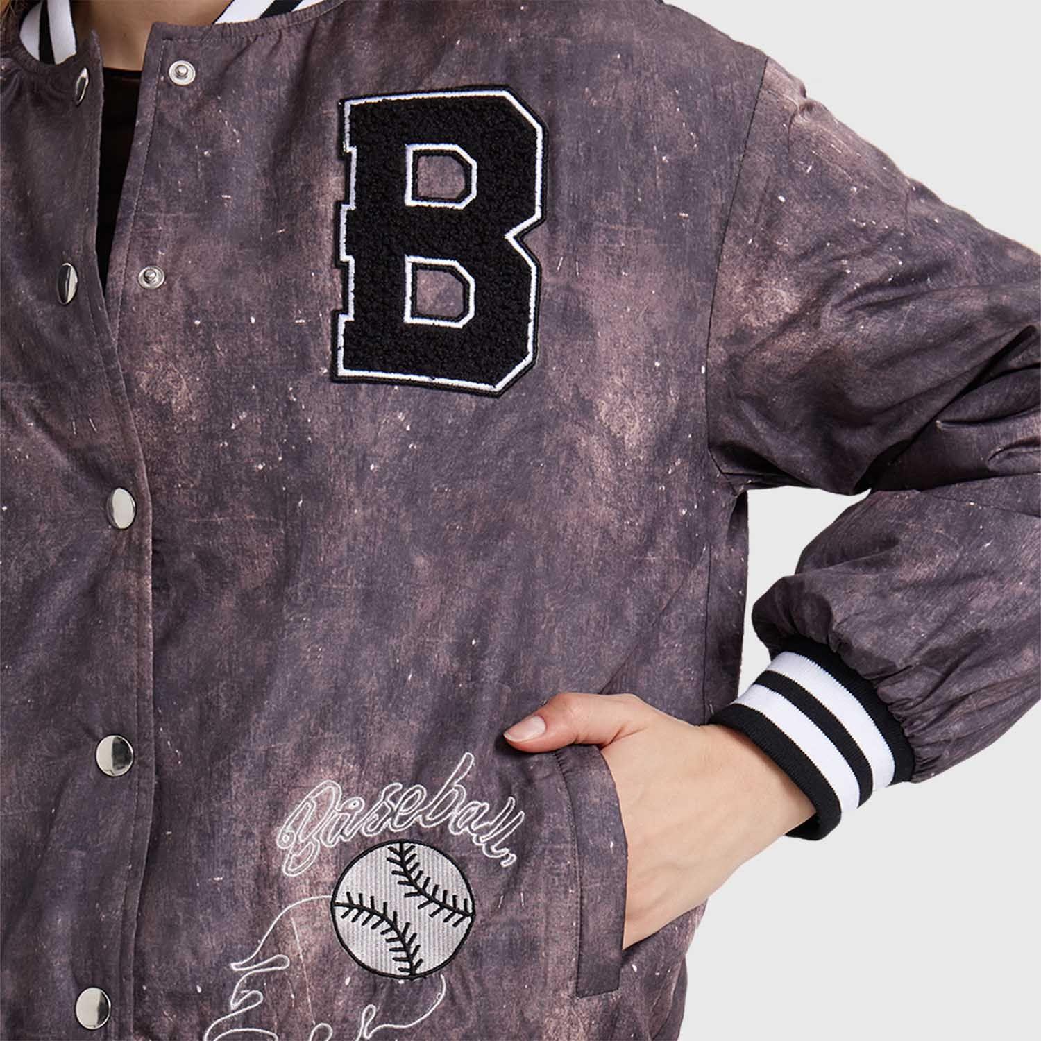 Chaqueta Mujer Bomber Design Negro Fashion´s Park-3