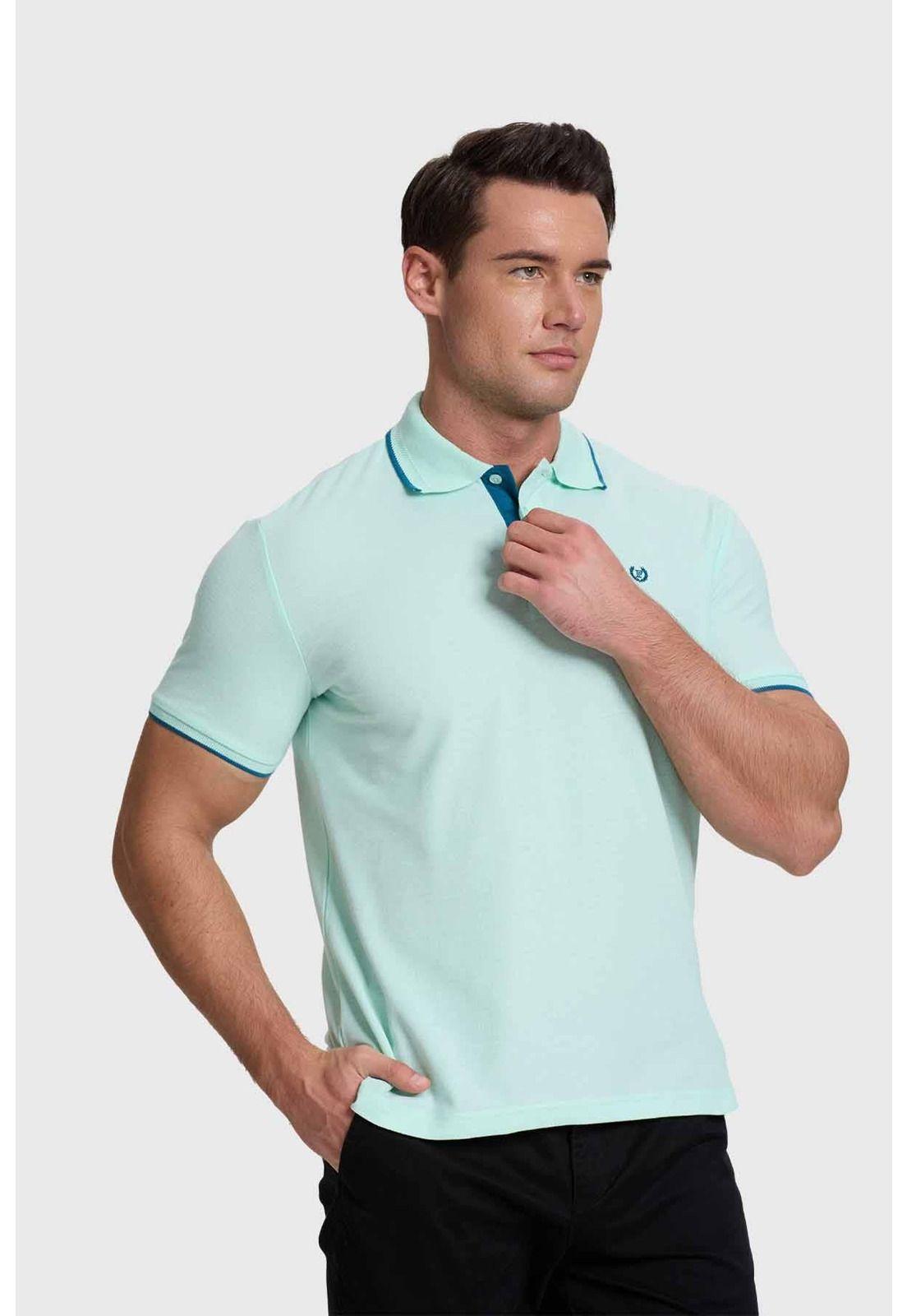 Polera Hombre Piqué Básica Aqua-1