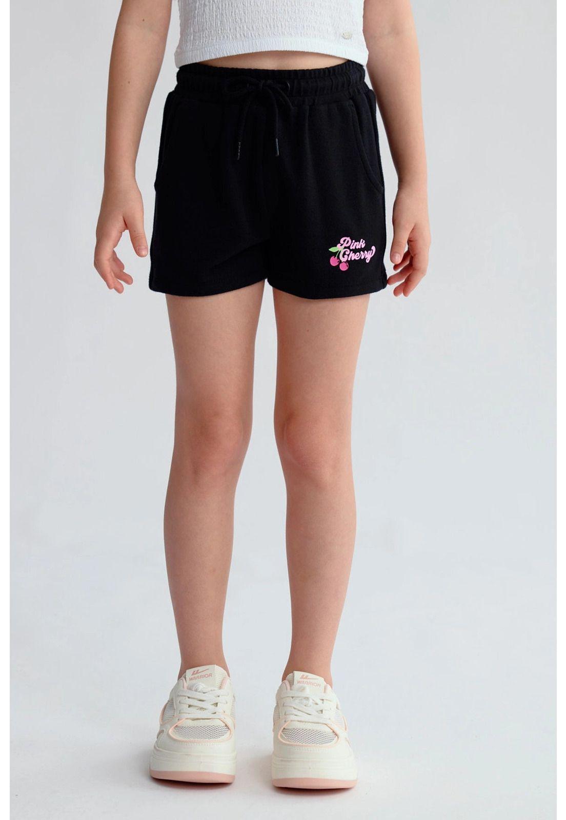 Short Niña Mini Print Negro-0