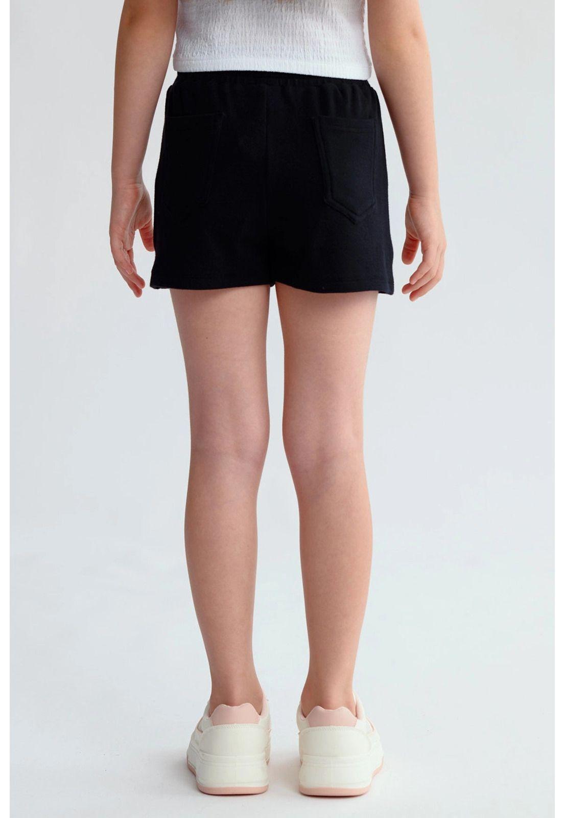 Short Niña Mini Print Negro-2