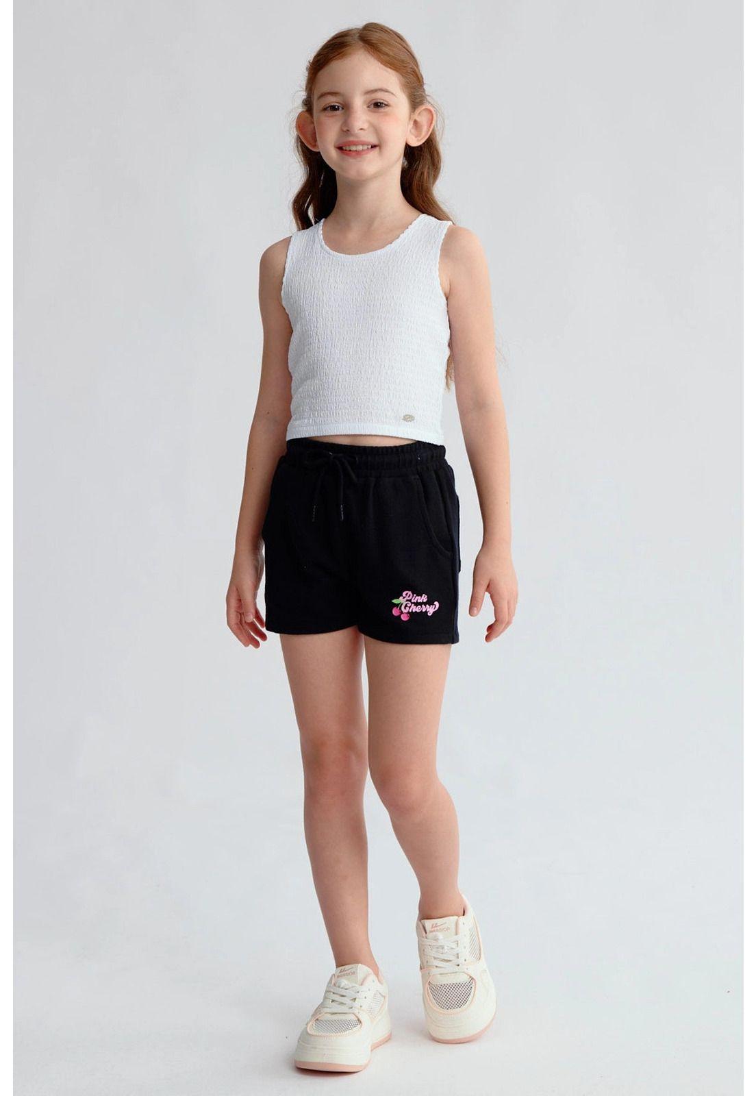 Short Niña Mini Print Negro-3