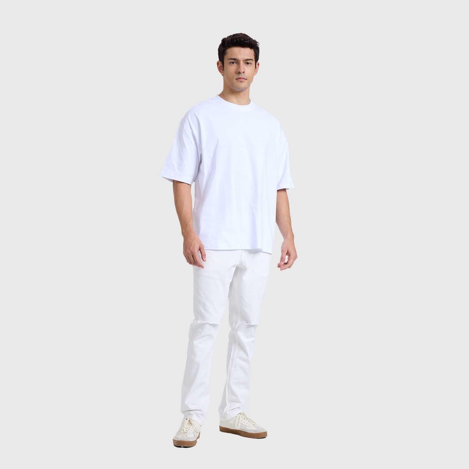 Polera Hombre Oversize Blanco Fashions Park-3