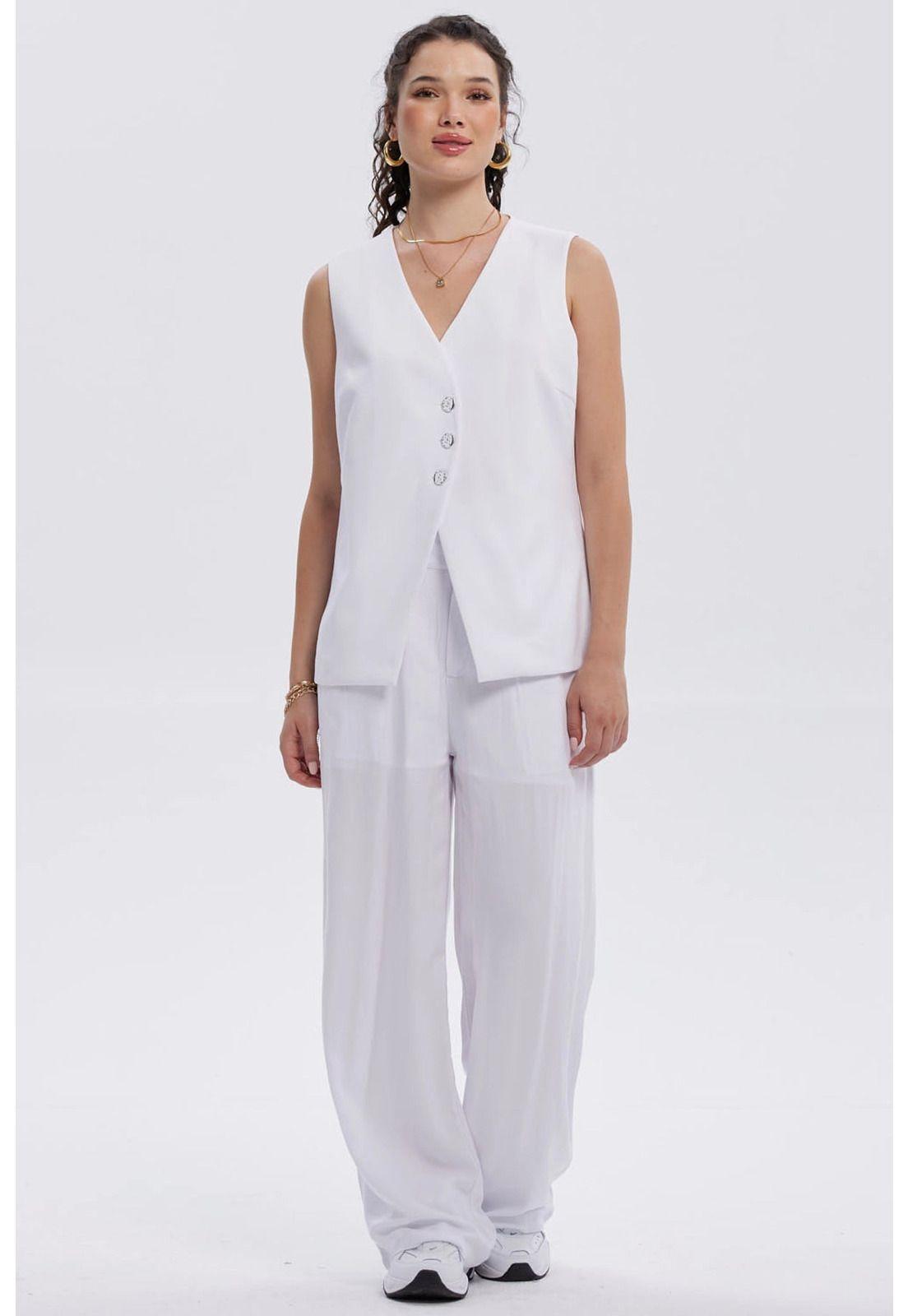 Blazer Mujer Tipo Gilette Blanco-3