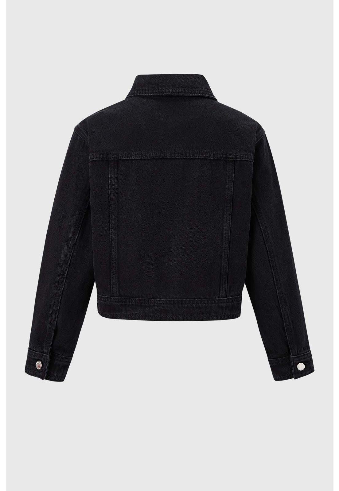Chaqueta Niña Denim Negro-1