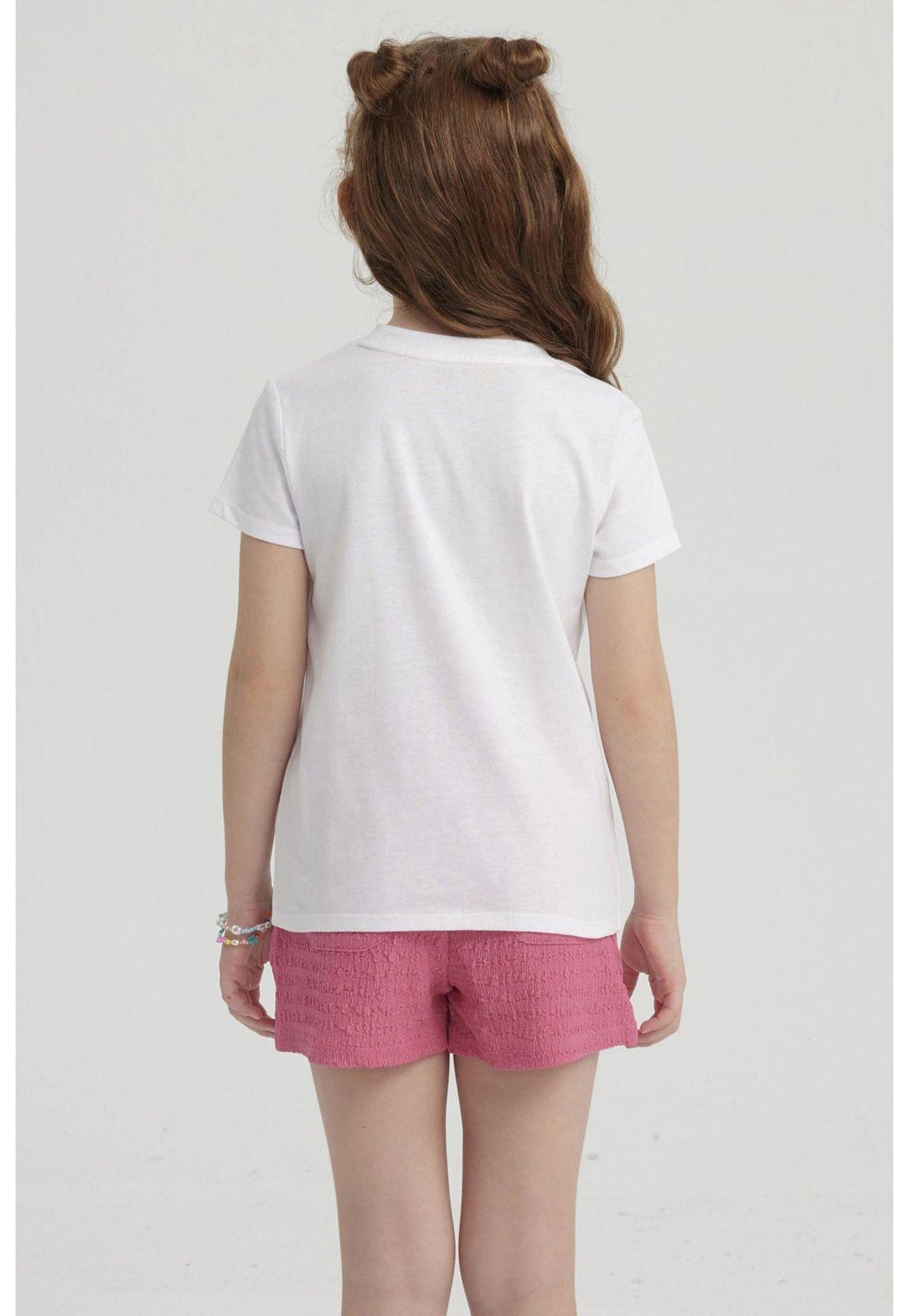 Polera Niña Básica Estampada Blanco - lV-2