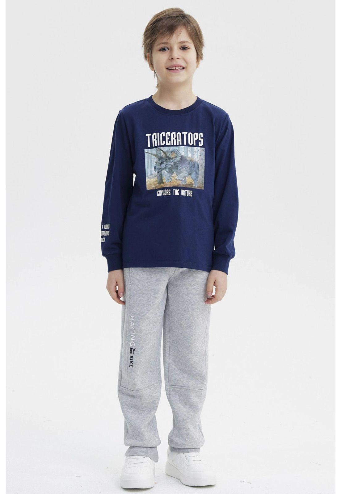 Polera Niño Slim Azul Oscuro - ll-3