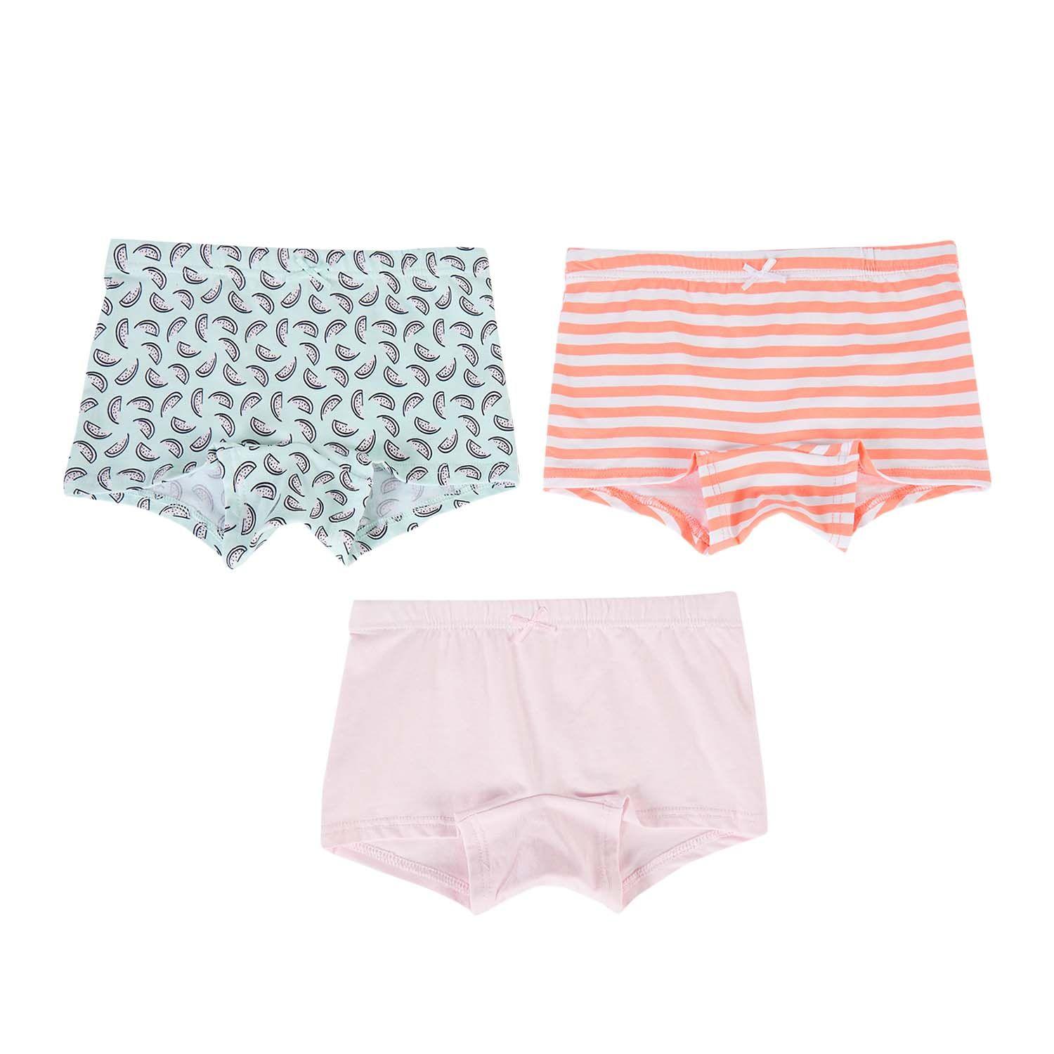Calzón Niña Tripack Niña Tipo Short Corto Rosado-0