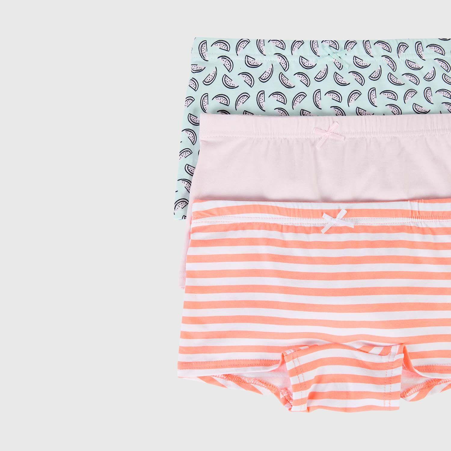 Calzón Niña Tripack Niña Tipo Short Corto Rosado-1