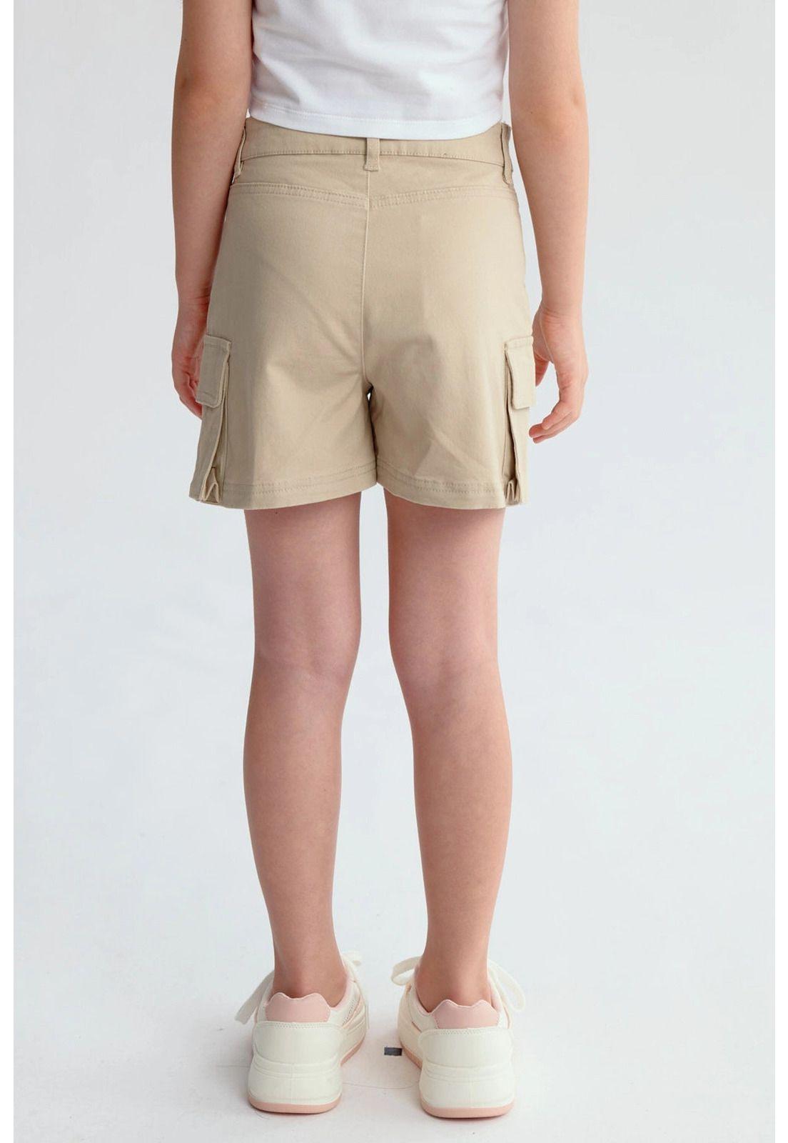 Short Niña Cargo Beige - ll-2