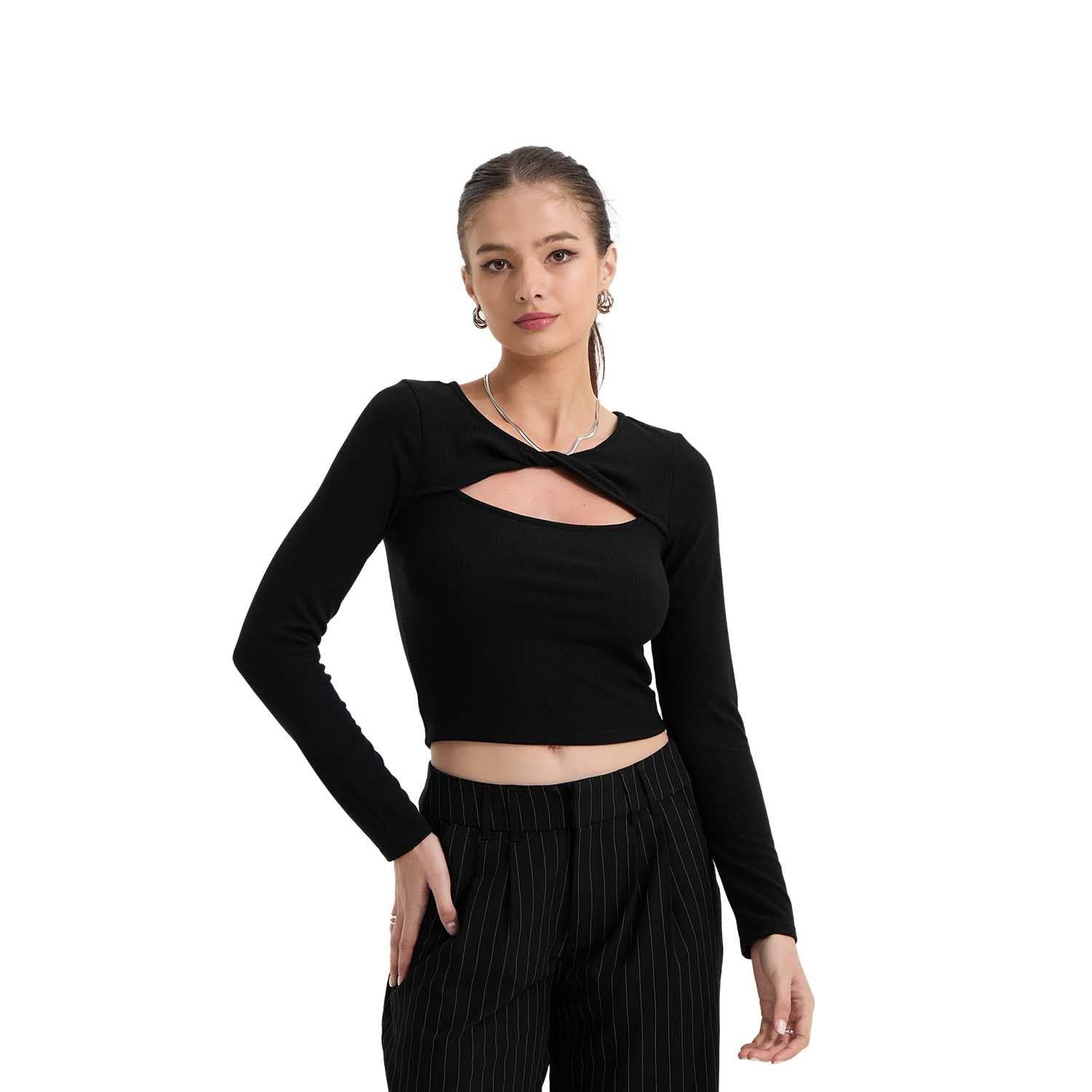 Polera Mujer Twist Negro Fashion's Park-0