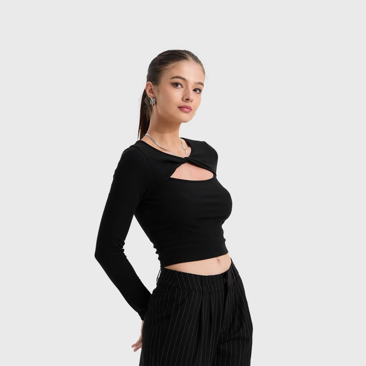Polera Mujer Twist Negro Fashion's Park-1