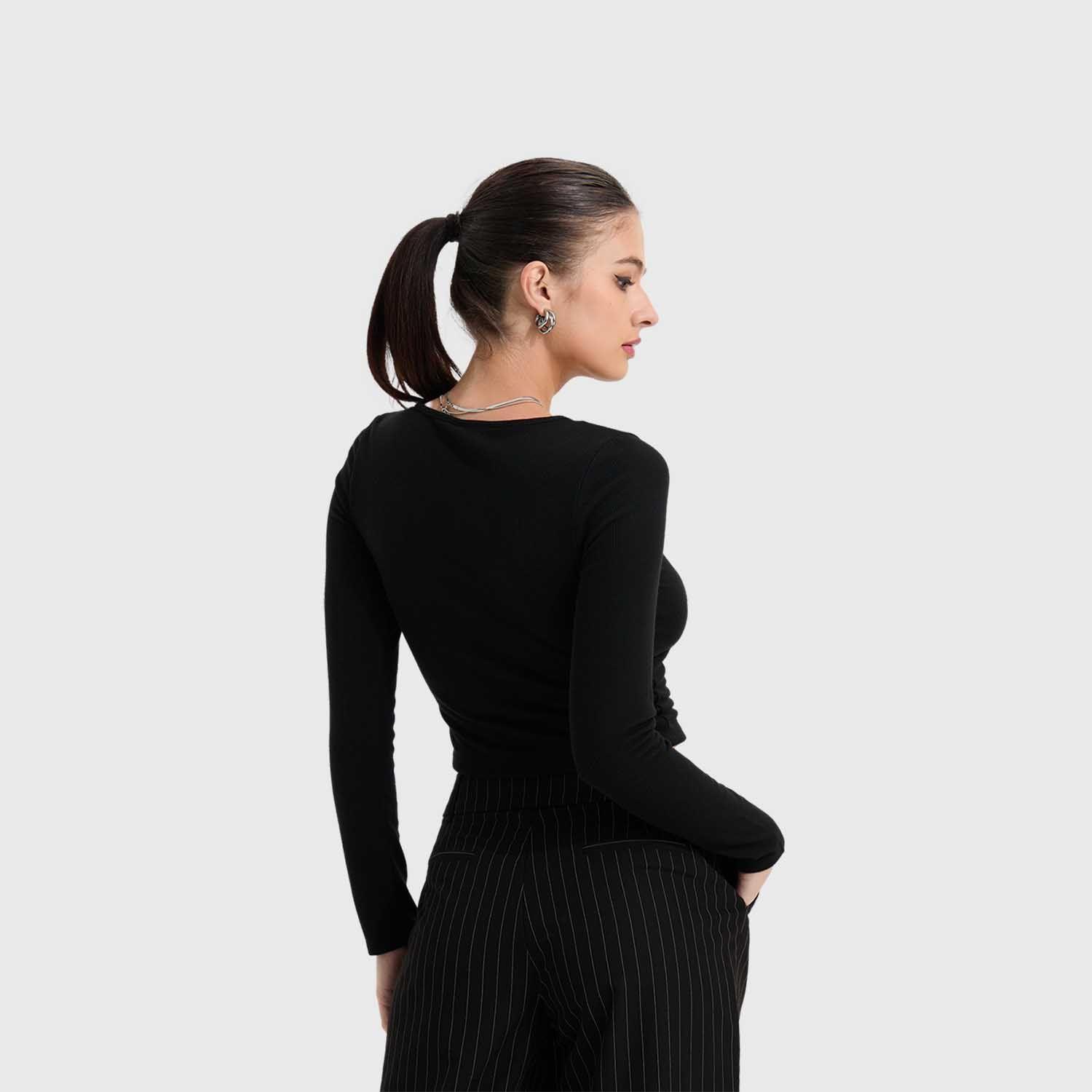 Polera Mujer Twist Negro Fashion's Park-2