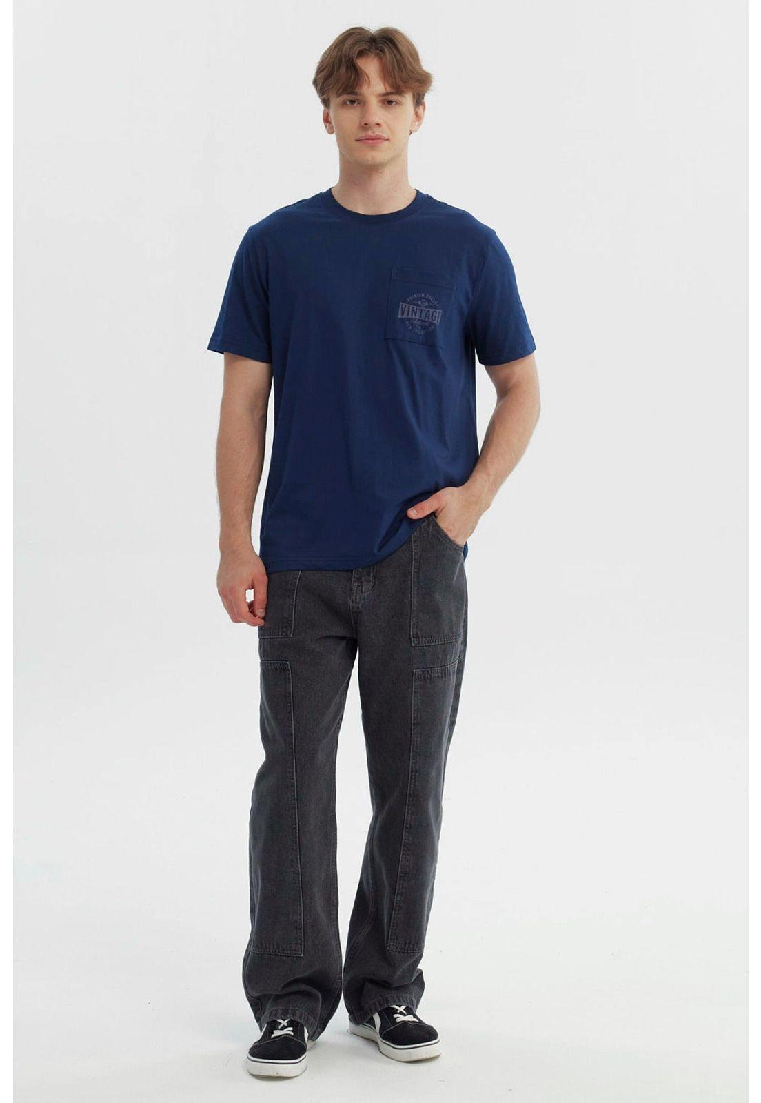 Polera Hombre Regular Azul Marino - ll-3