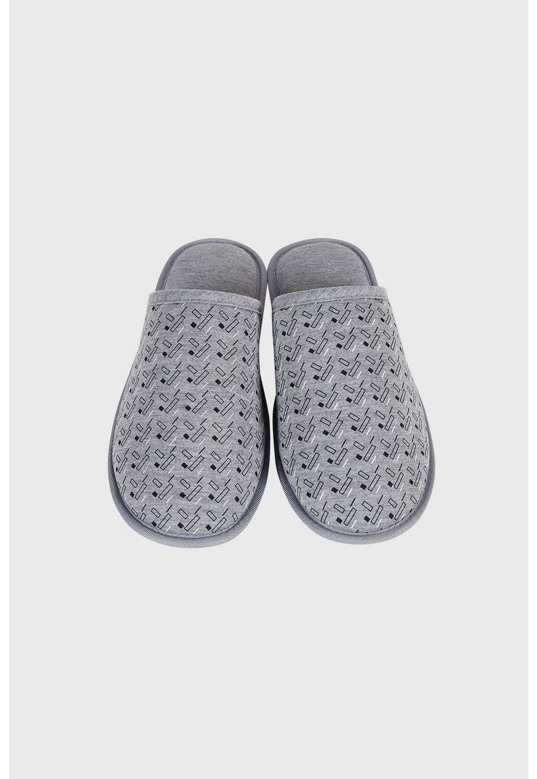 Pantufla Hombre Gris-0