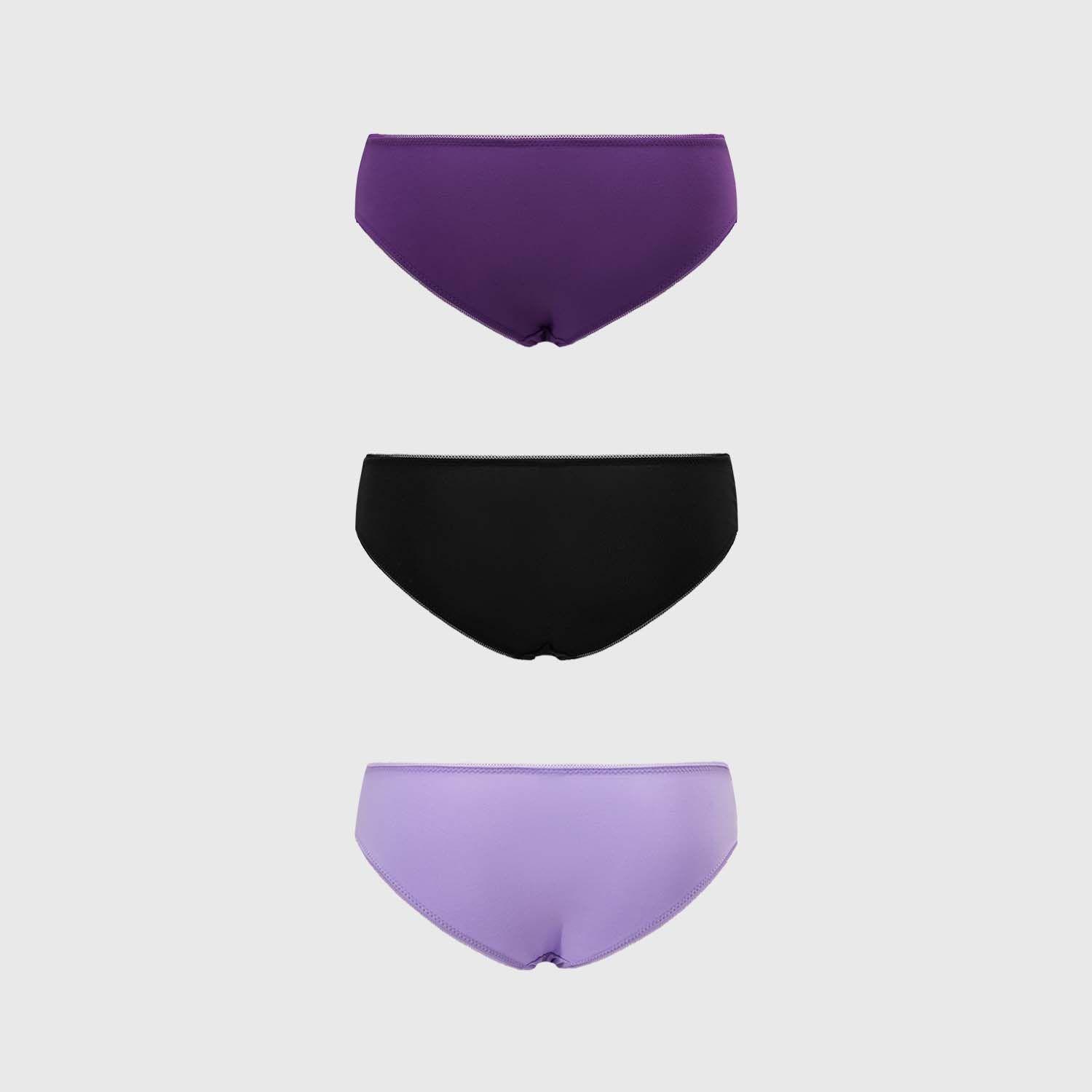 Calzón Mujer Bikini Liso Algodón Lila-1