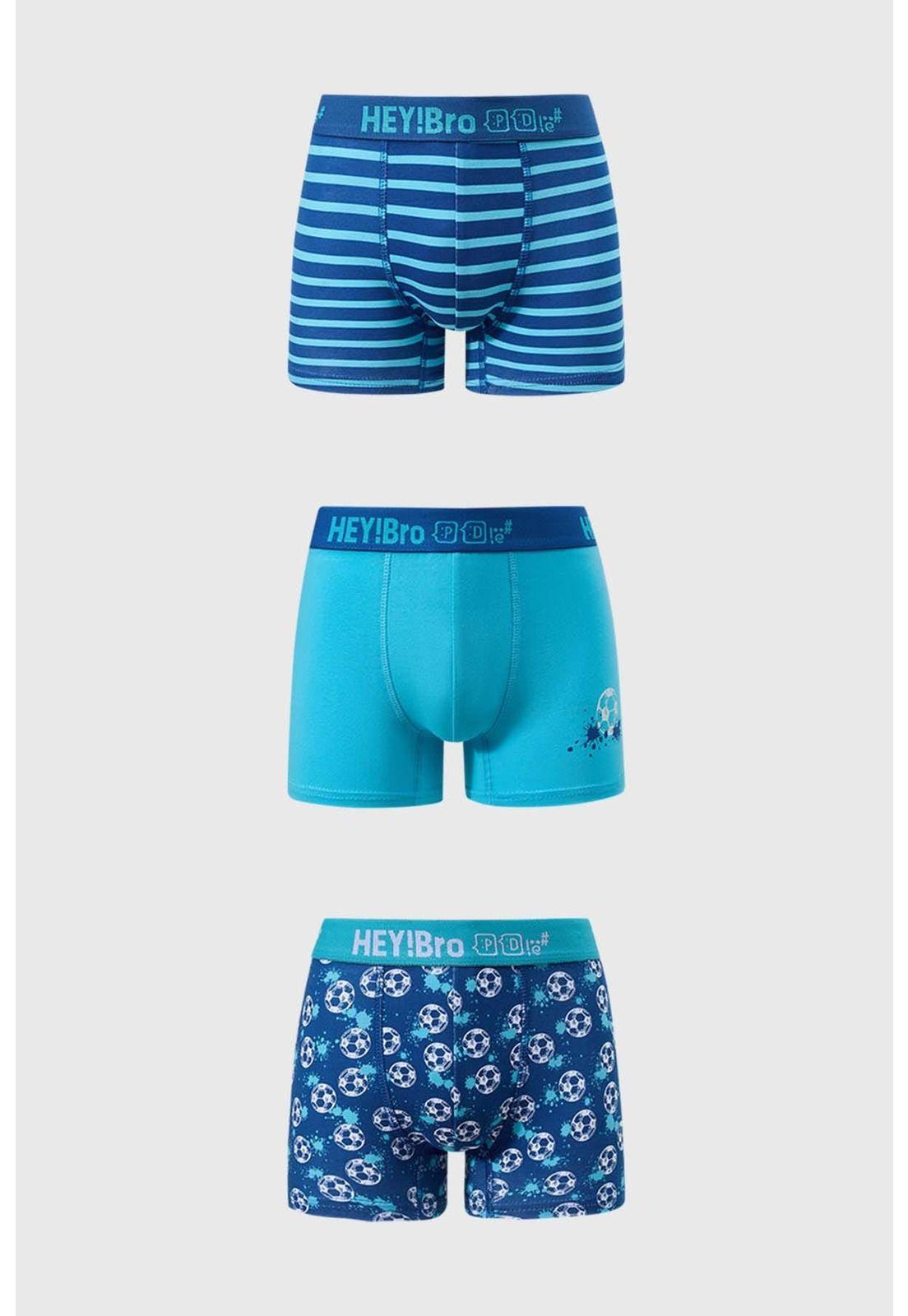 Bóxer Niño Tripack Niño Azul-0