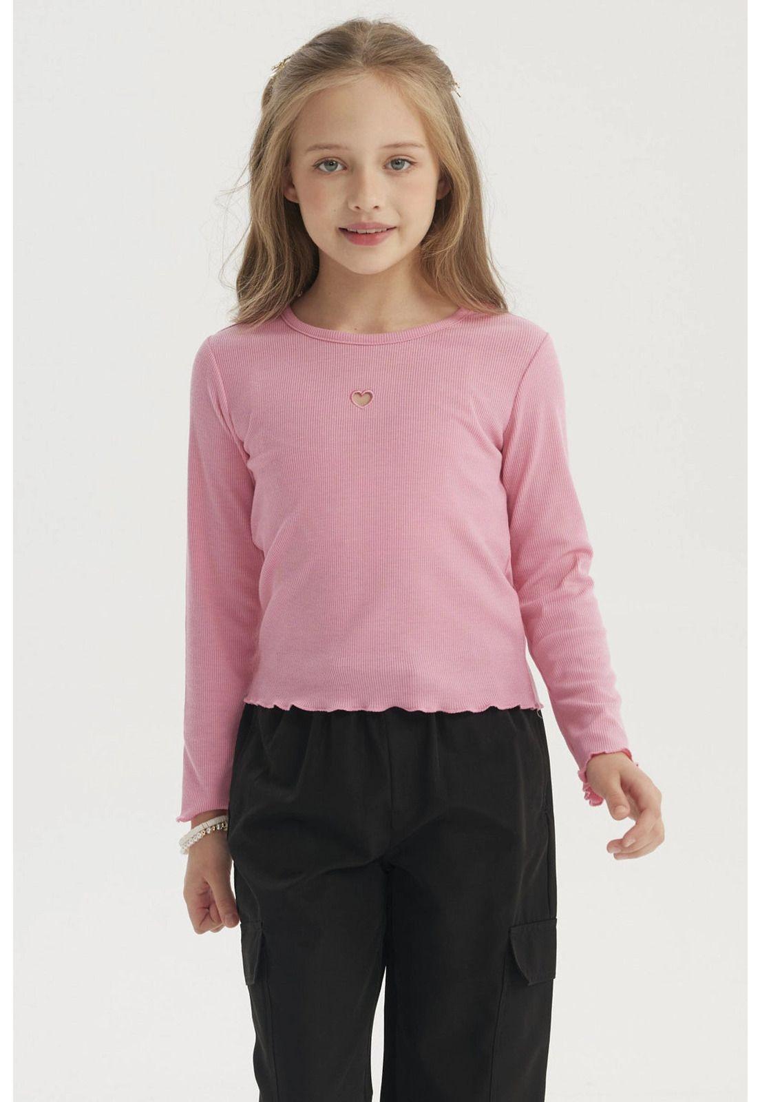 Polera Niña Slim Rosado-0