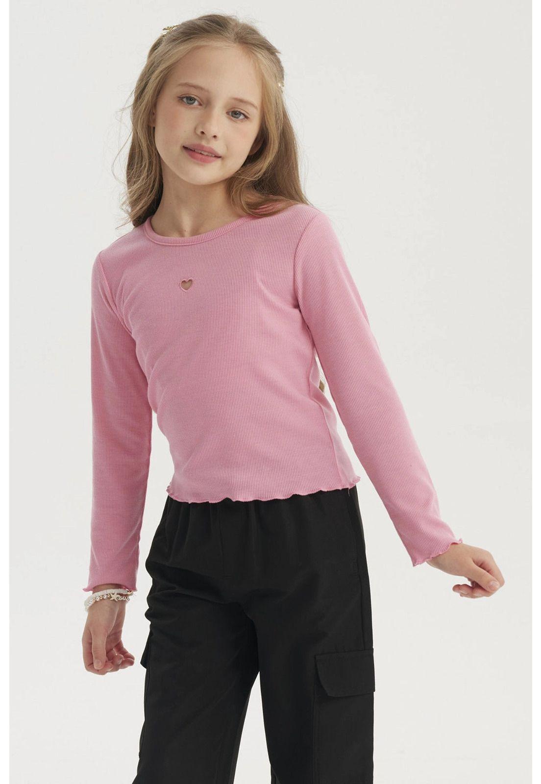 Polera Niña Slim Rosado-1