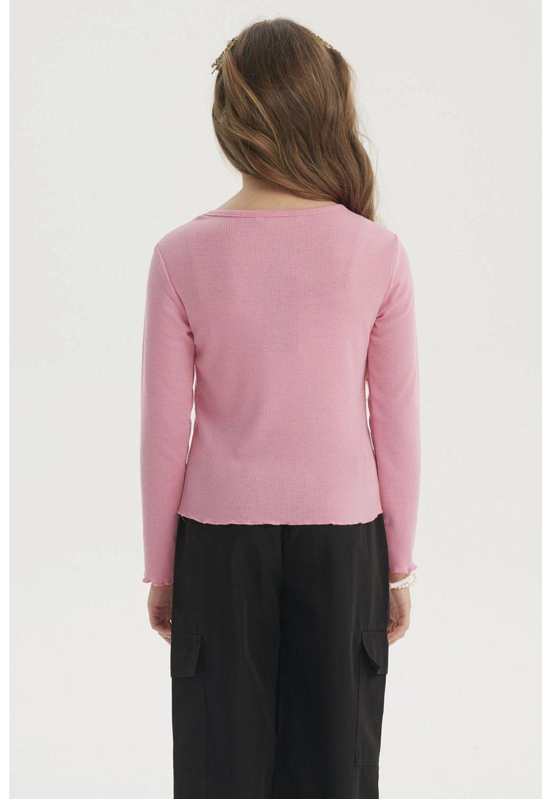 Polera Niña Slim Rosado-2