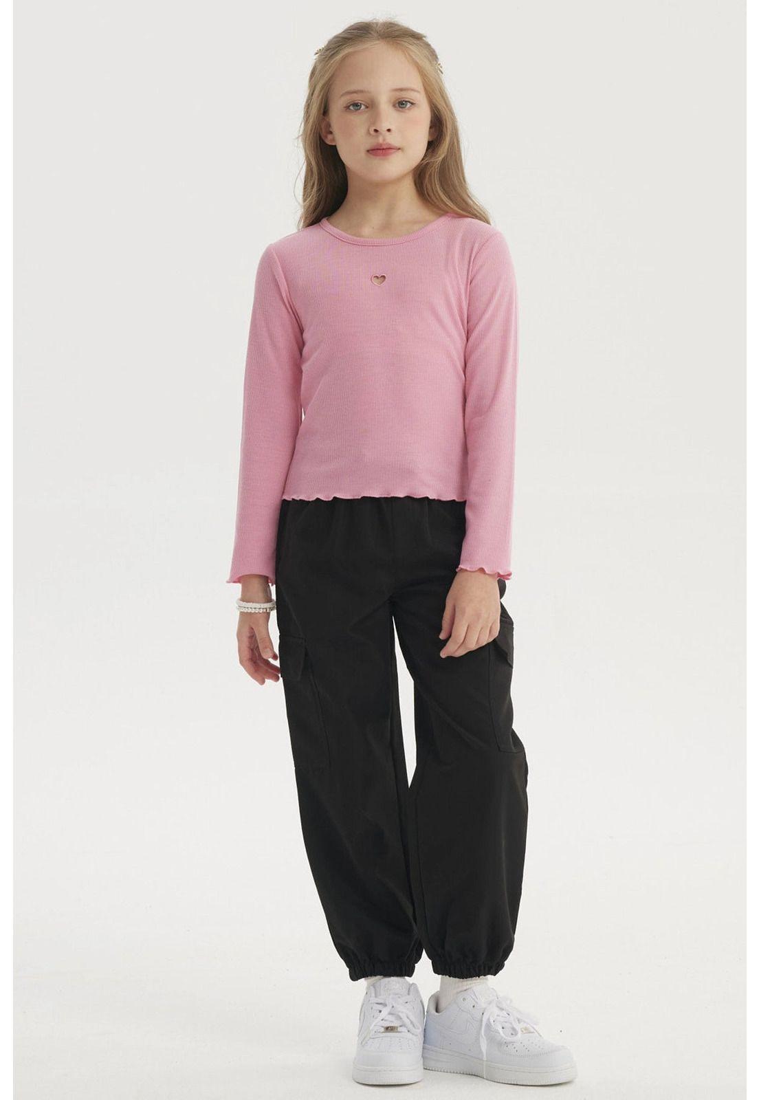 Polera Niña Slim Rosado-3