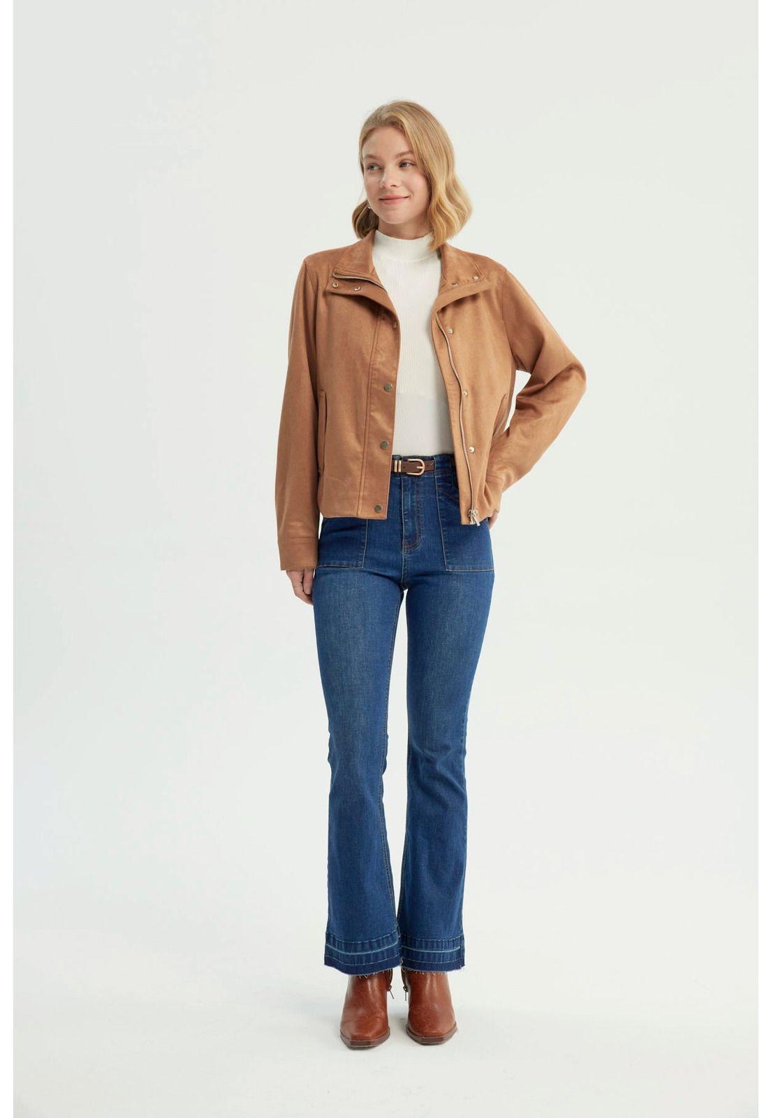 Chaqueta Mujer Regular Camel - ll-3