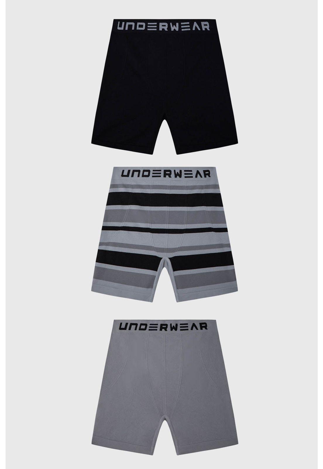 Bóxer Hombre Tripack Medio Gris-0