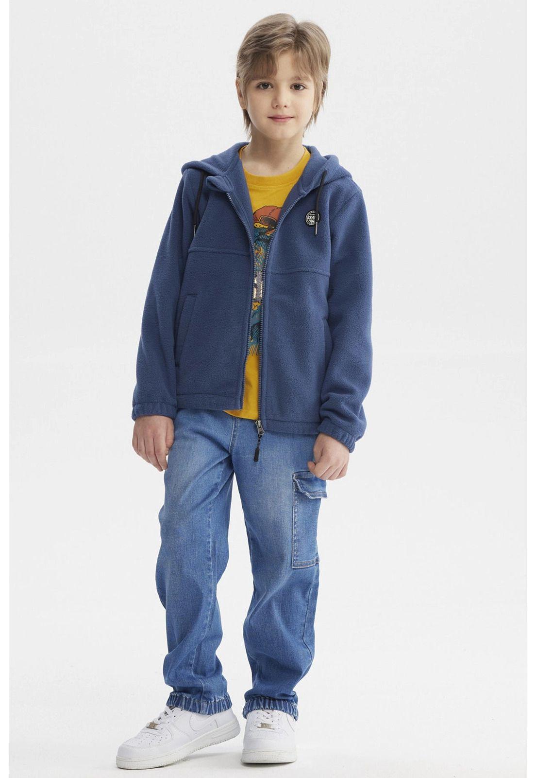 Polar Niño Básico Micropolar Azul-3