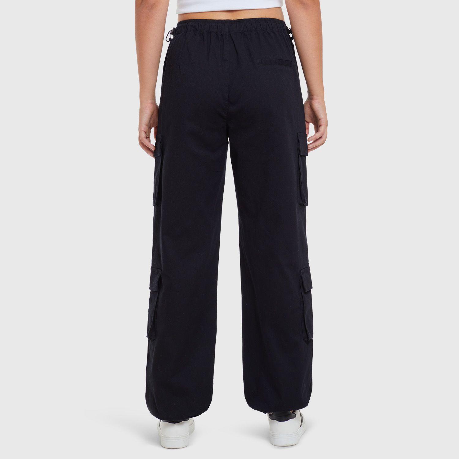 Pantalón Cargo Full Negro Mujer-2