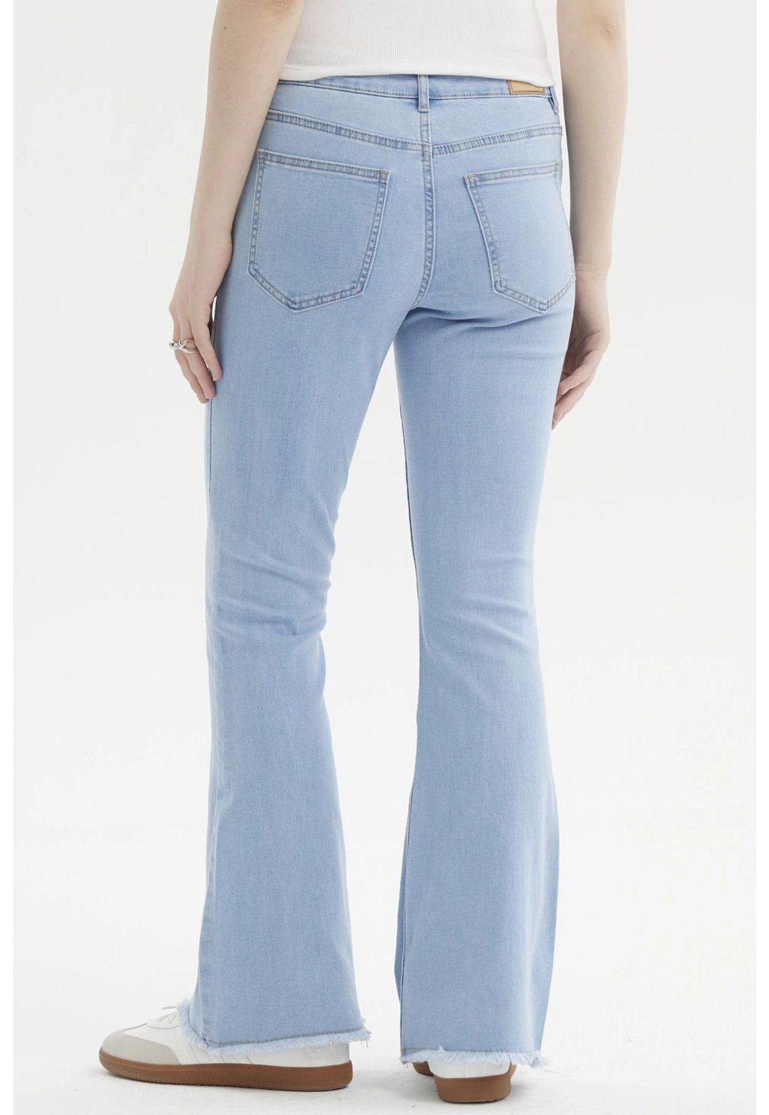 Jeans Mujer Flare Monse Celeste - ll-2