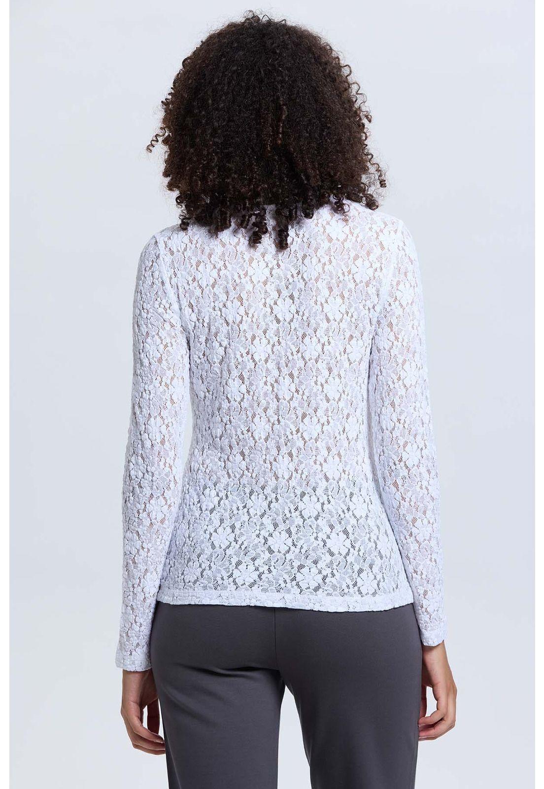 Polera Mujer Encaje Blanco-2