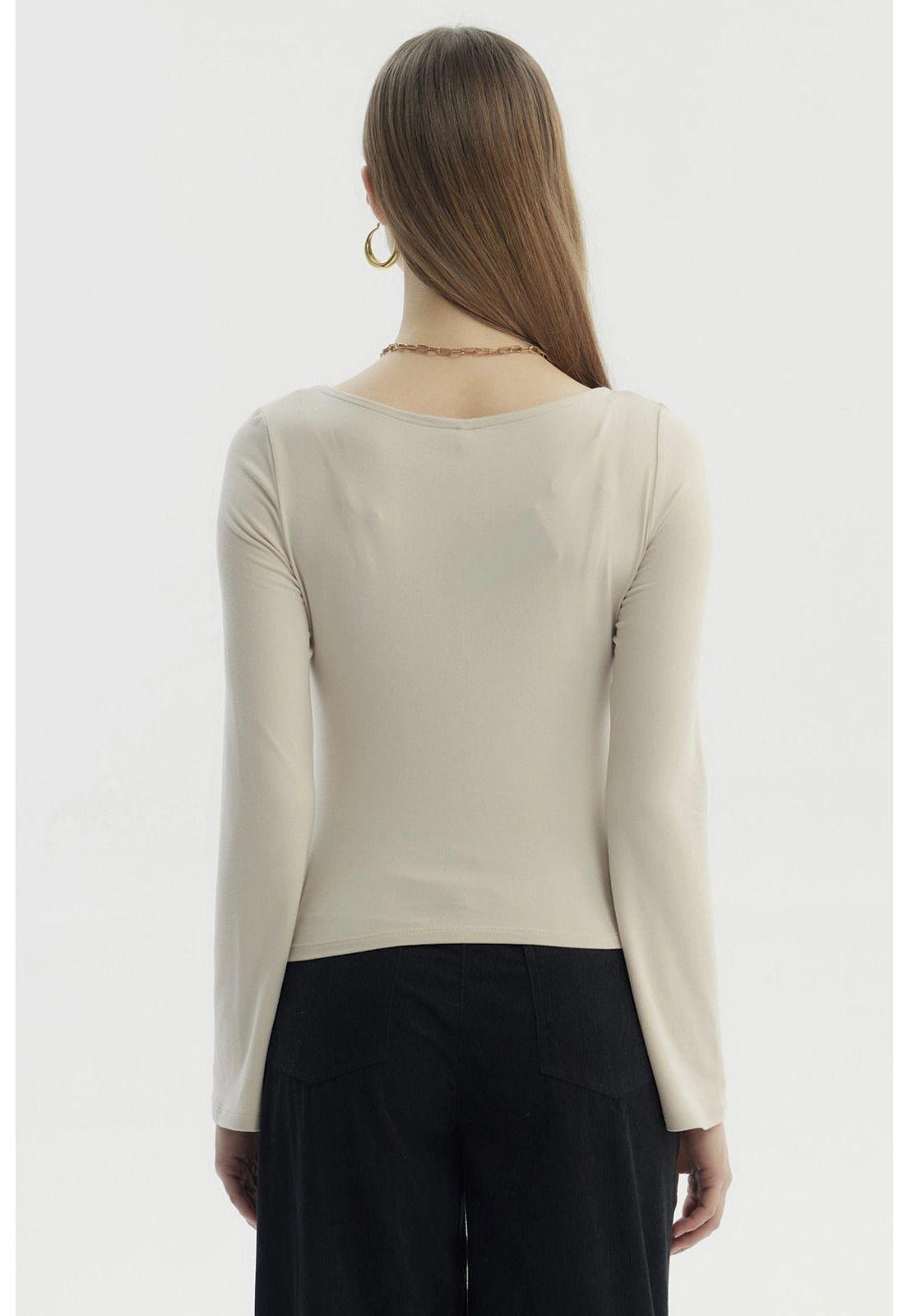 Polera Mujer Juvenil Beige Claro - ll-2