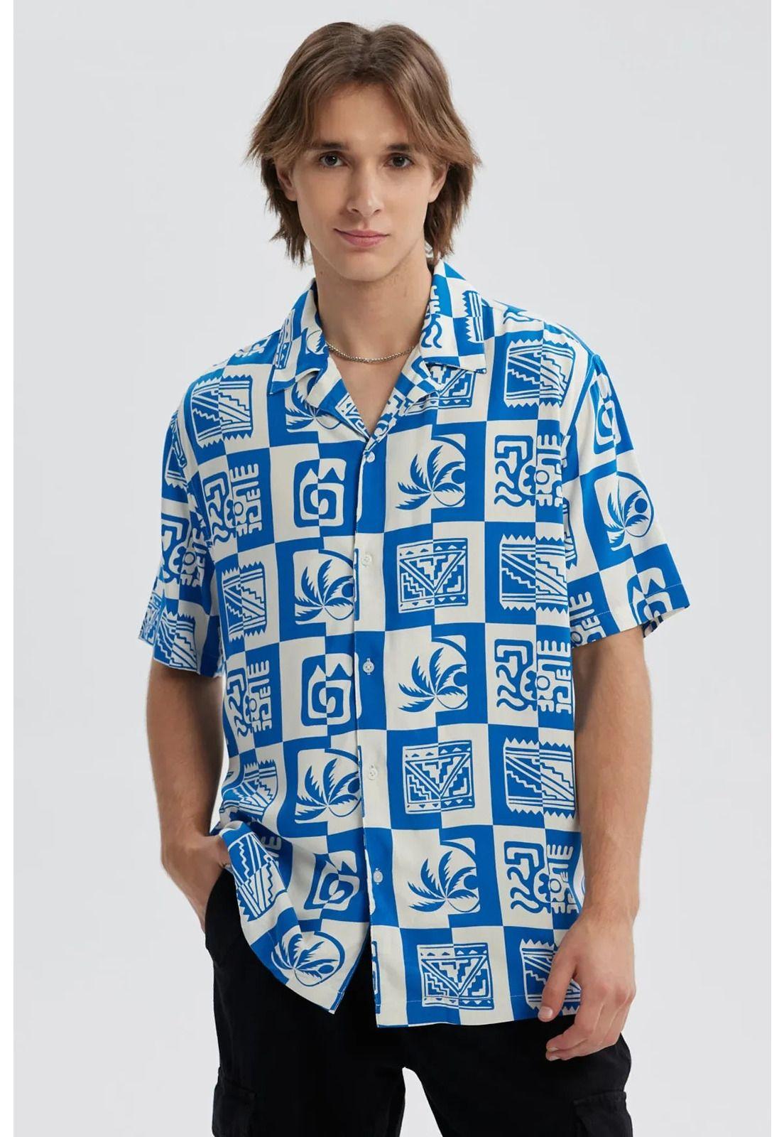 Camisa Hombre Full Rapport Celeste-0