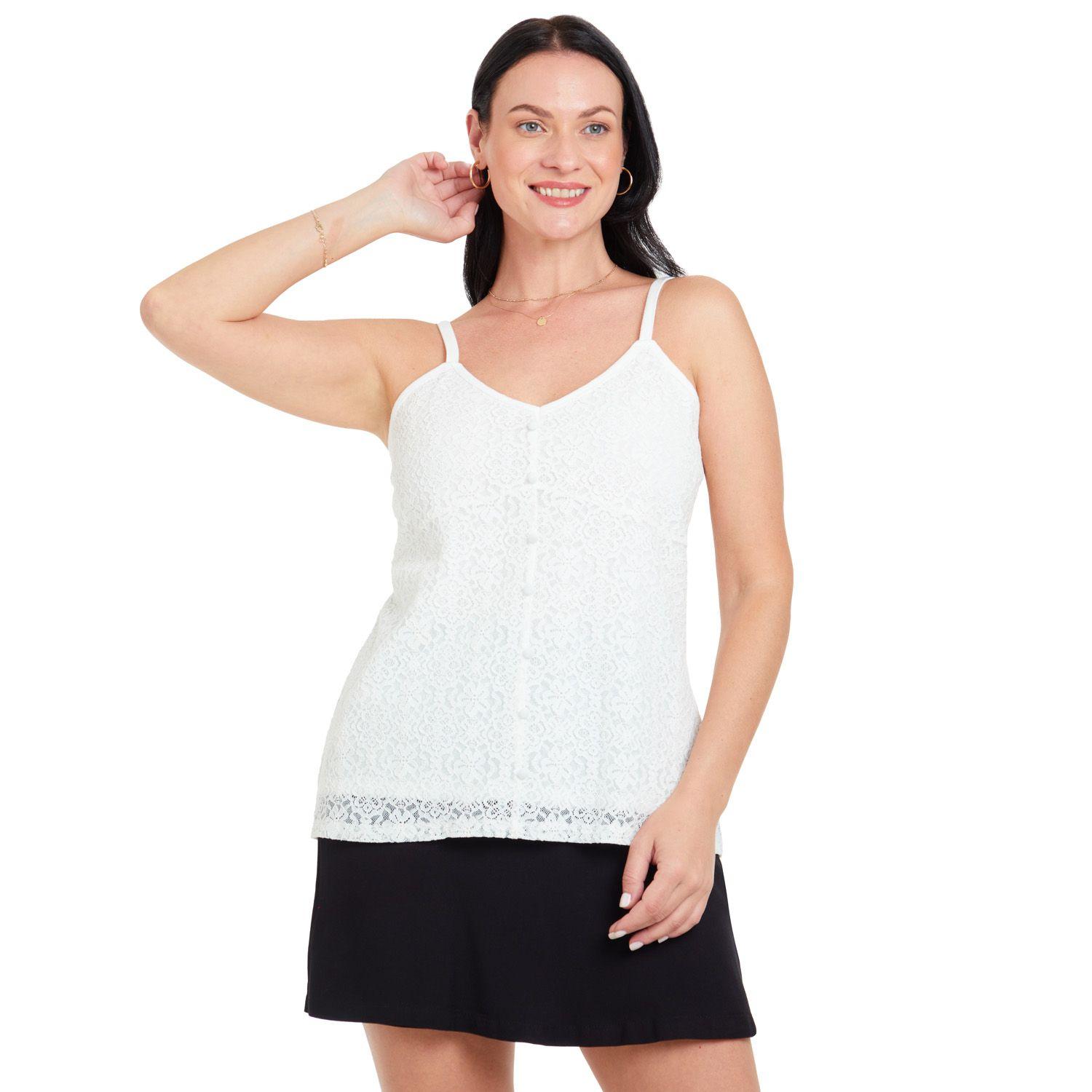 Polera Peto Doble Capa Crudo Mujer-0