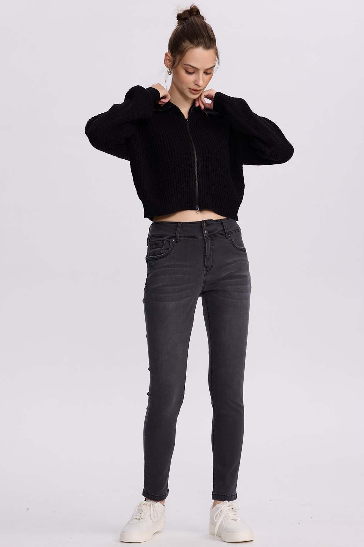 Jeans Mujer Skinny Kim Negro-3