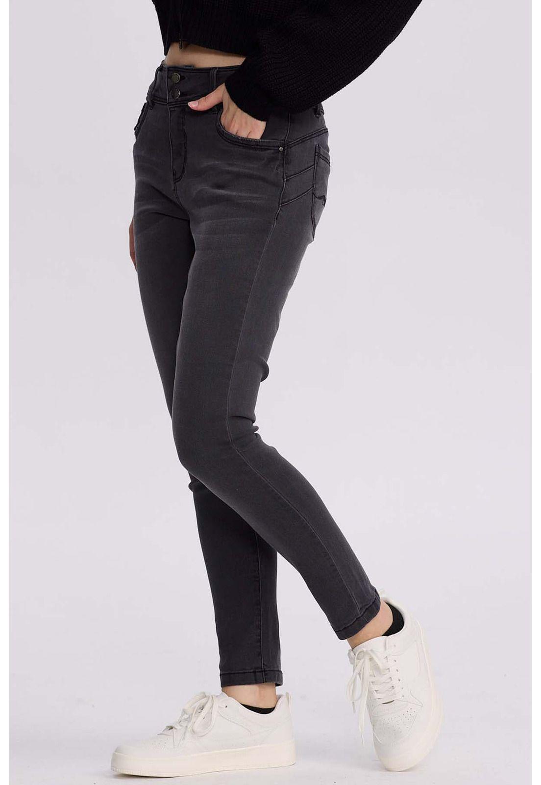 Jeans Mujer Skinny Kim Negro-2