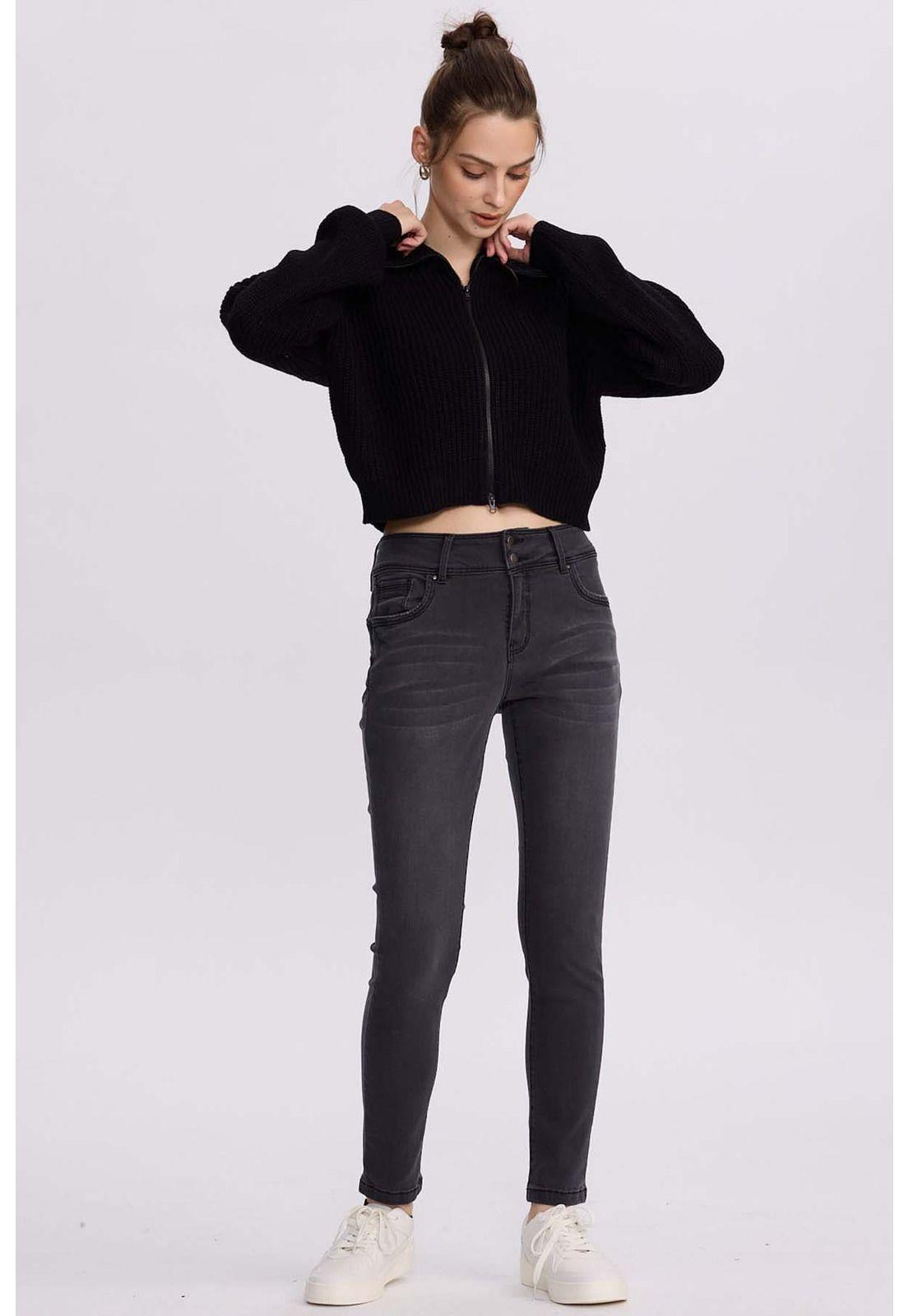 Jeans Mujer Skinny Kim Negro-3