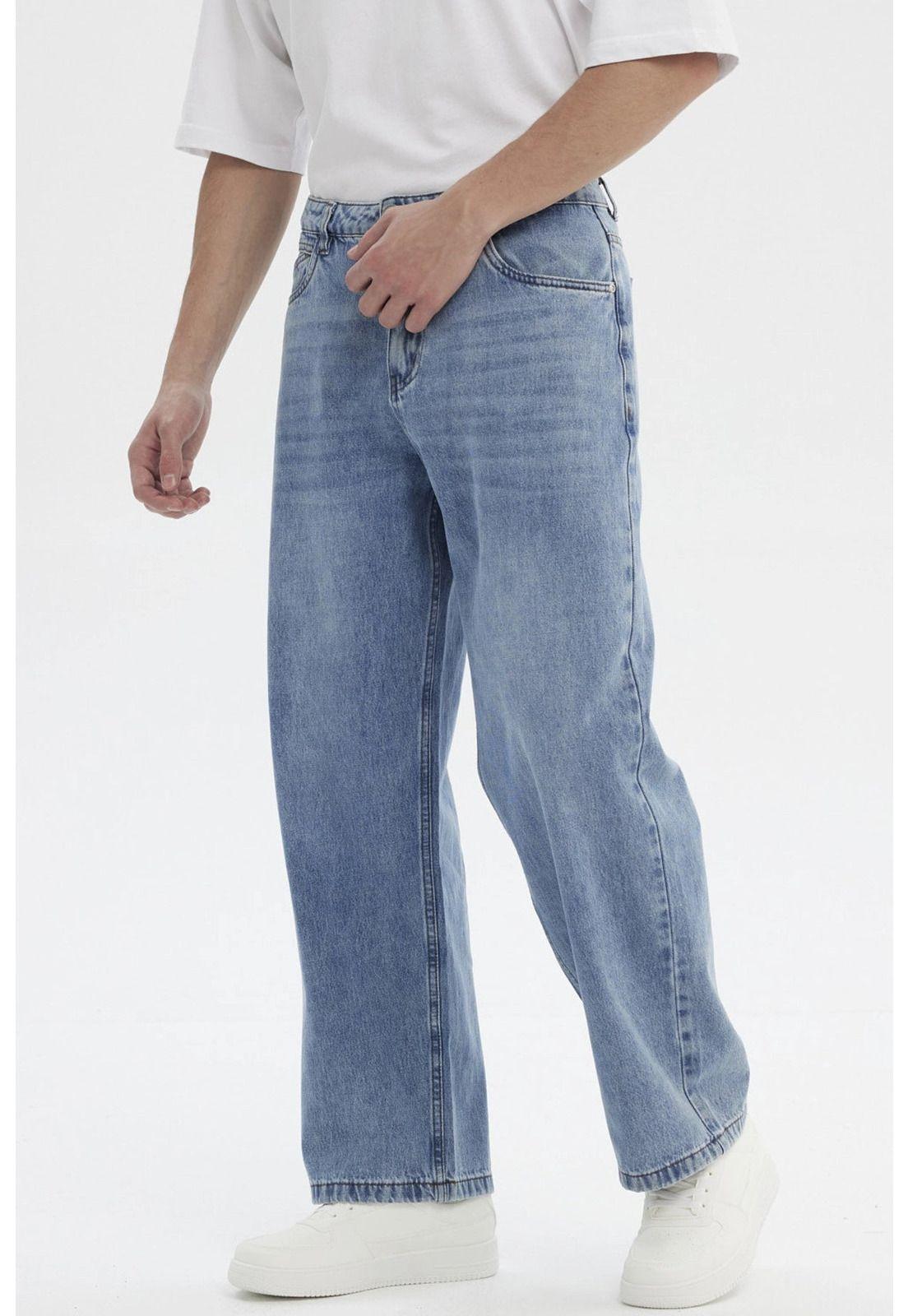 Jeans Hombre Straight Azul Claro - ll-1