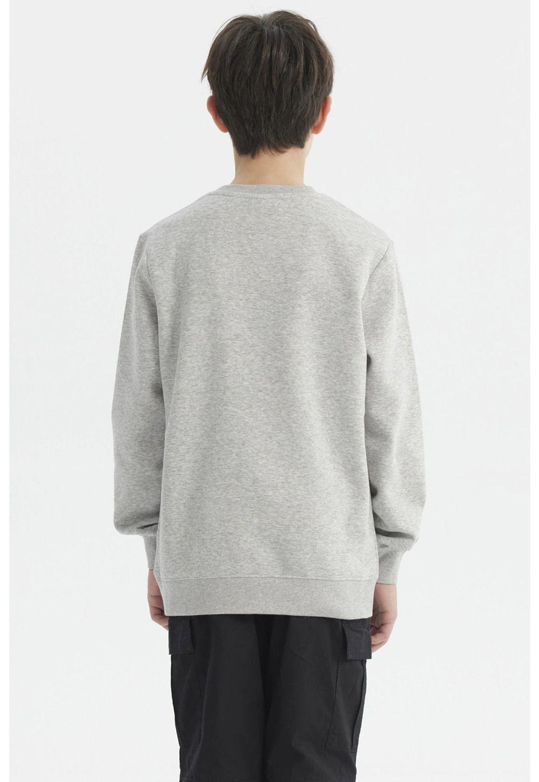 Polerón Niño Básico Teen Gris Melange-2