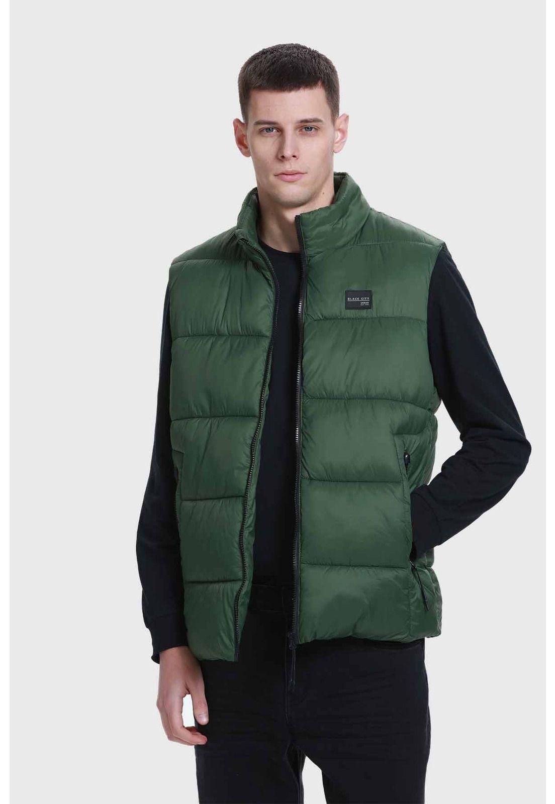Parka Hombre Puffa Verde Militar-1
