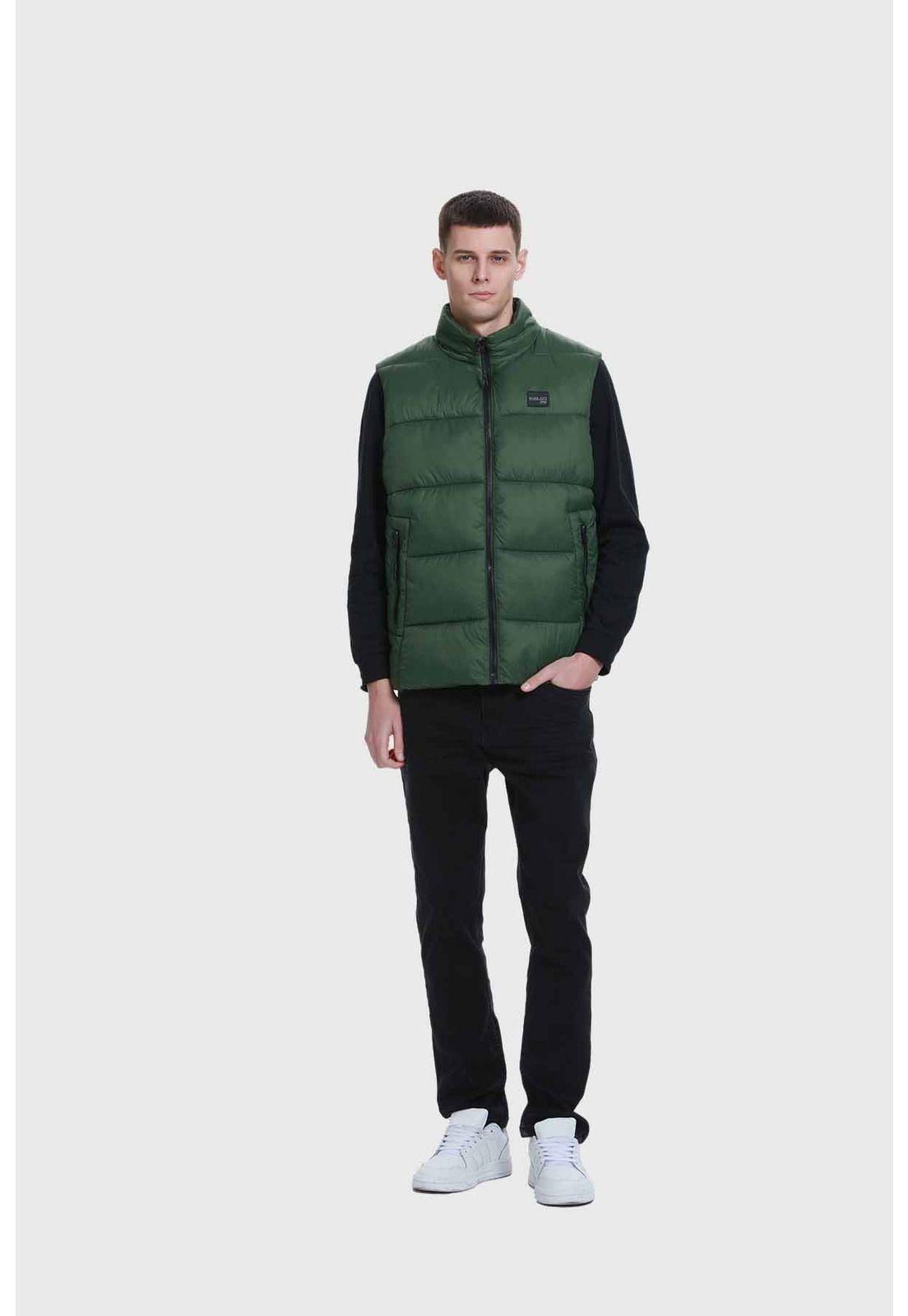 Parka Hombre Puffa Verde Militar-3