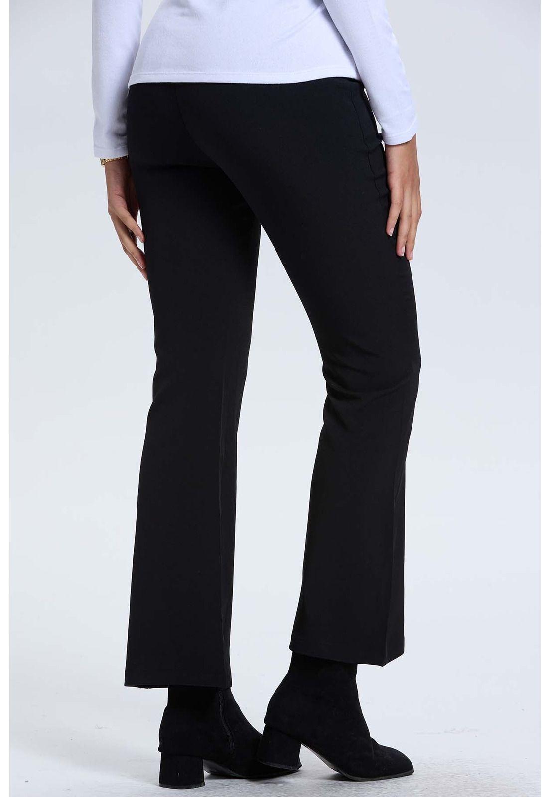 Pantalón Mujer Sastrero Tiro Alto Negro-2