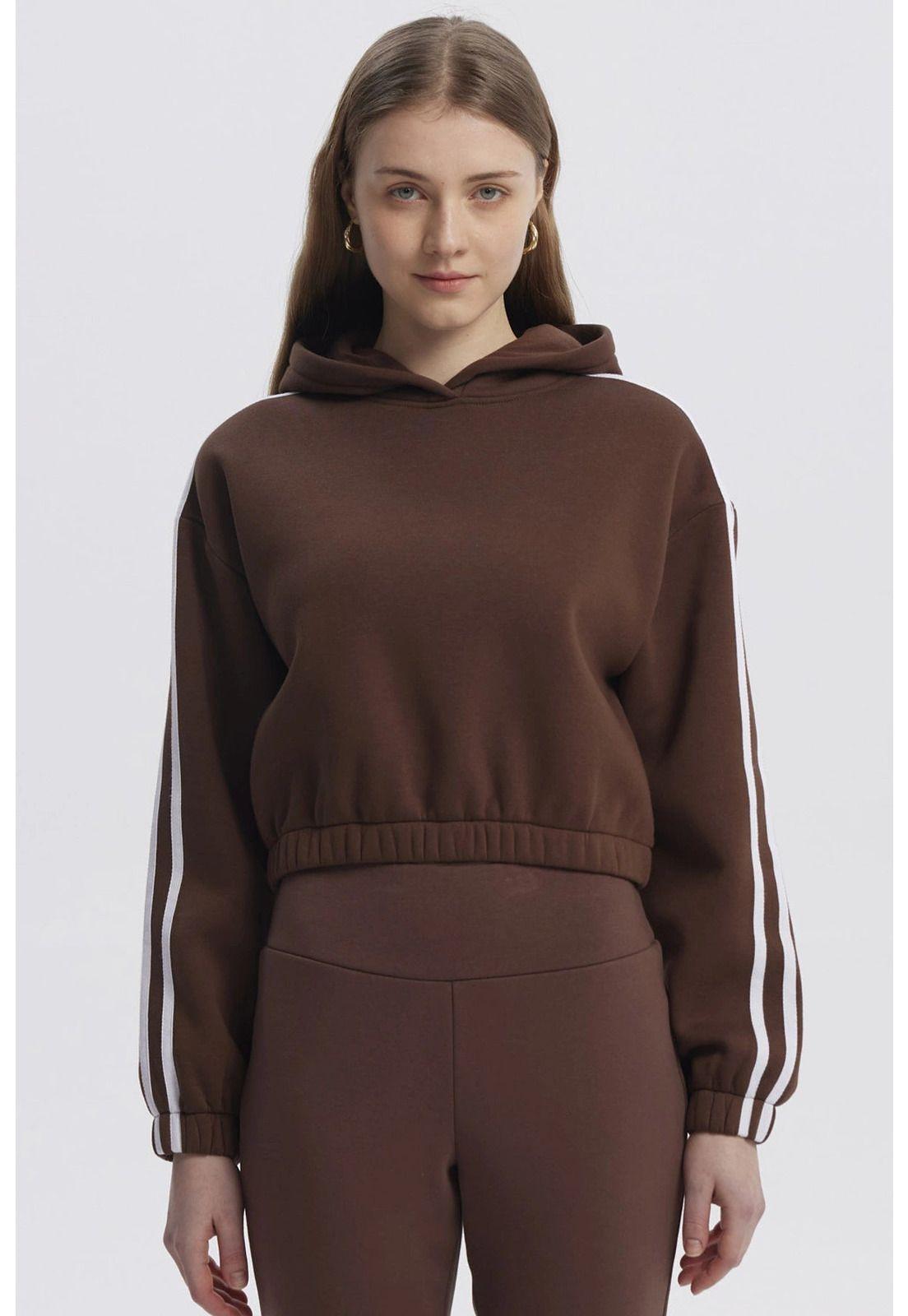 Polerón Mujer Liso Café Oscuro - ll-0