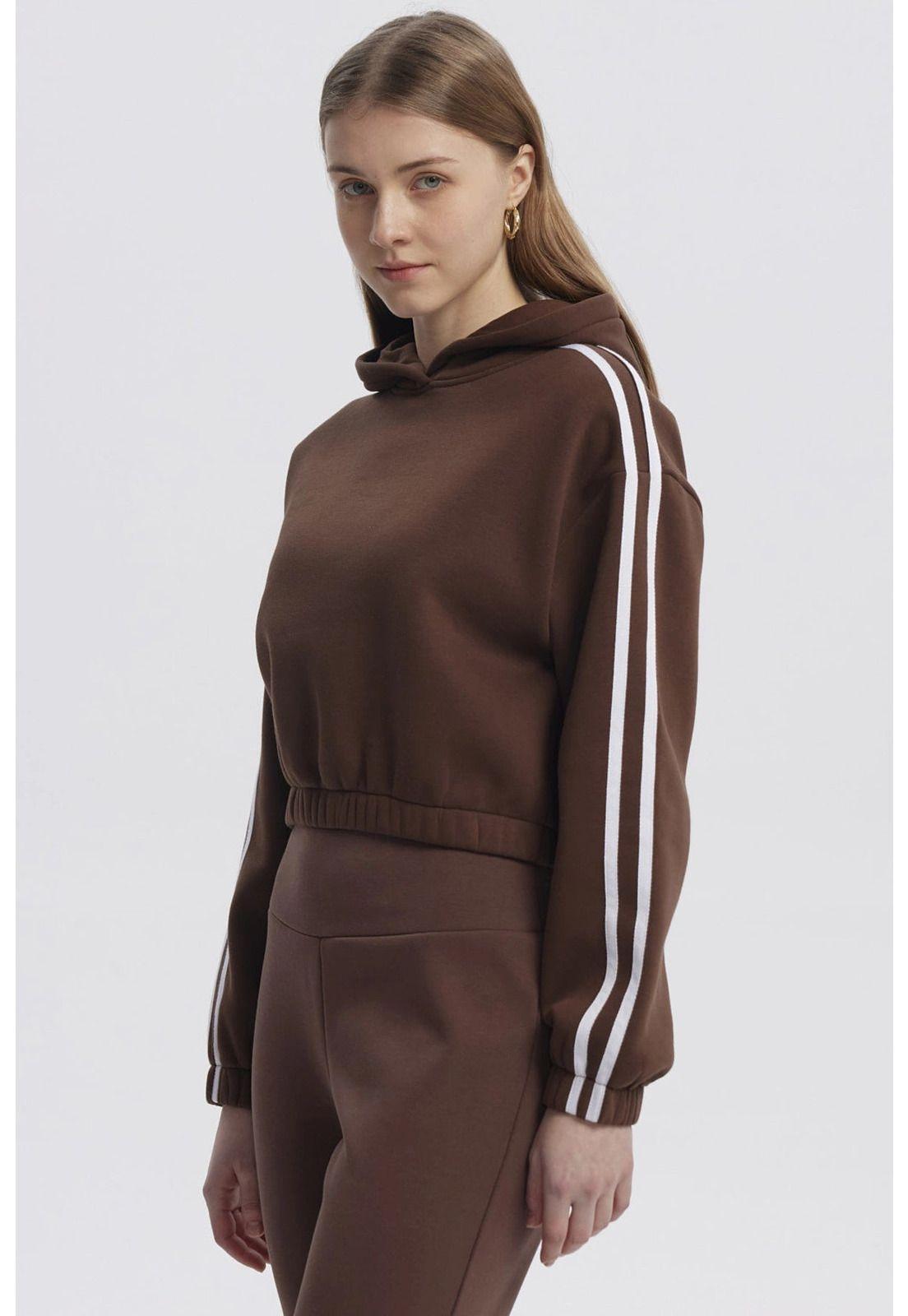 Polerón Mujer Liso Café Oscuro - ll-1