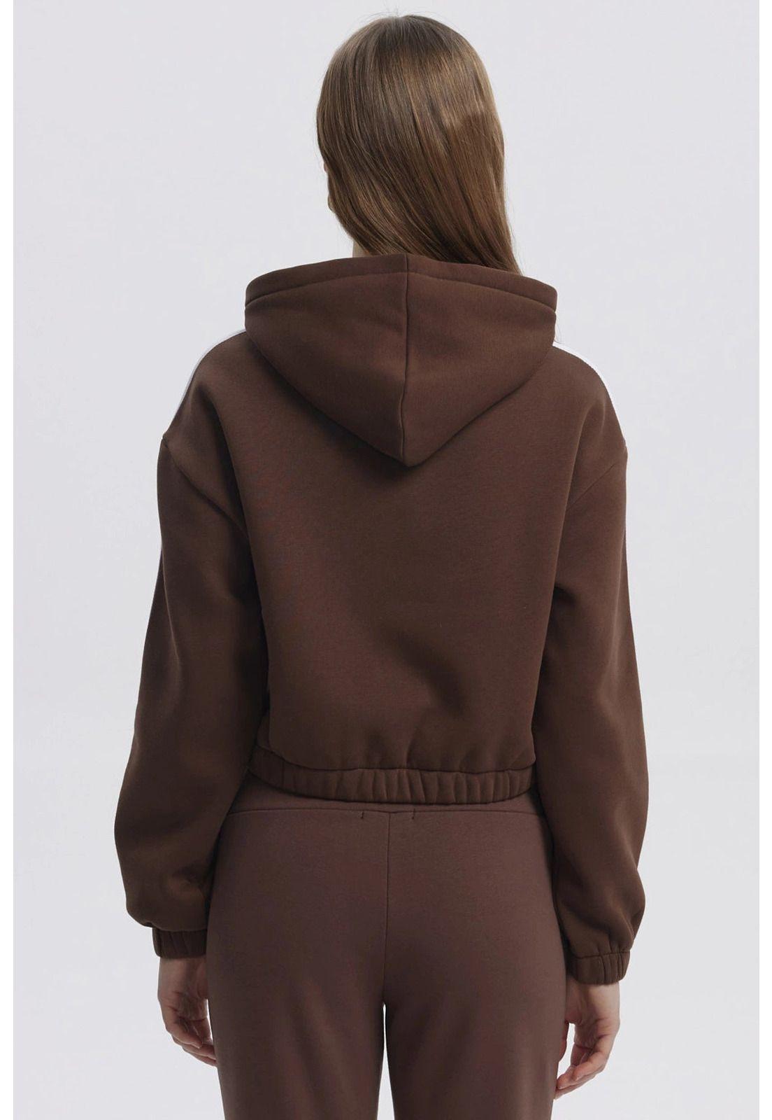 Polerón Mujer Liso Café Oscuro - ll-2