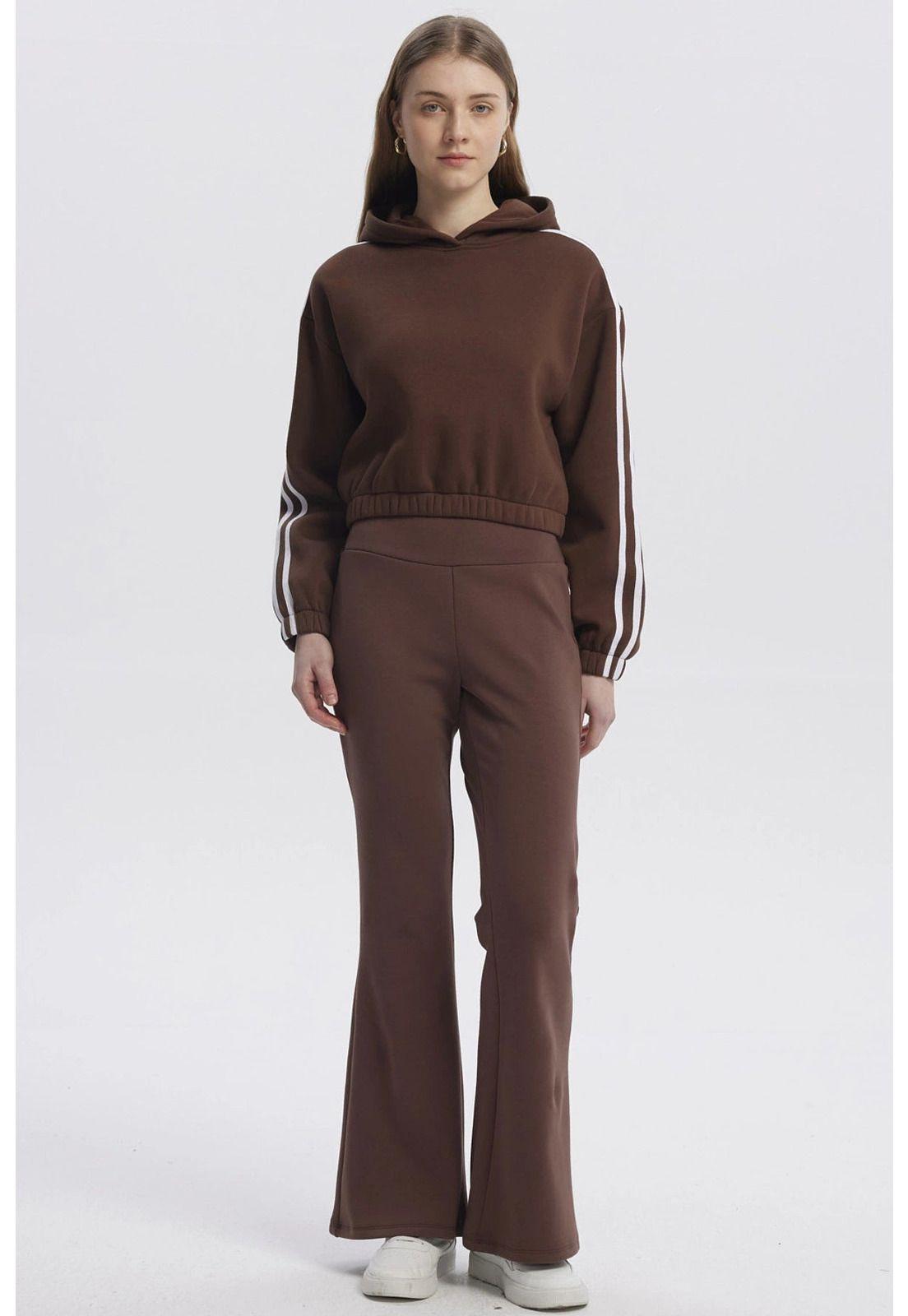 Polerón Mujer Liso Café Oscuro - ll-3