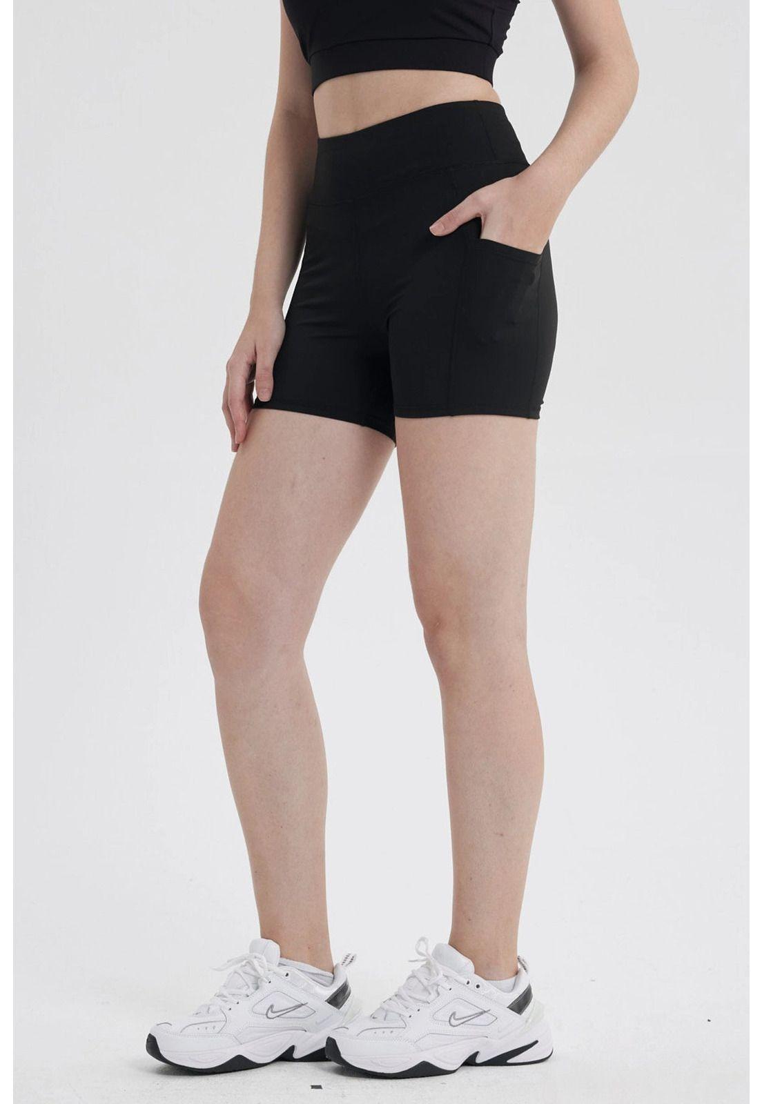 Calza Mujer Pretina Doble Negro-1