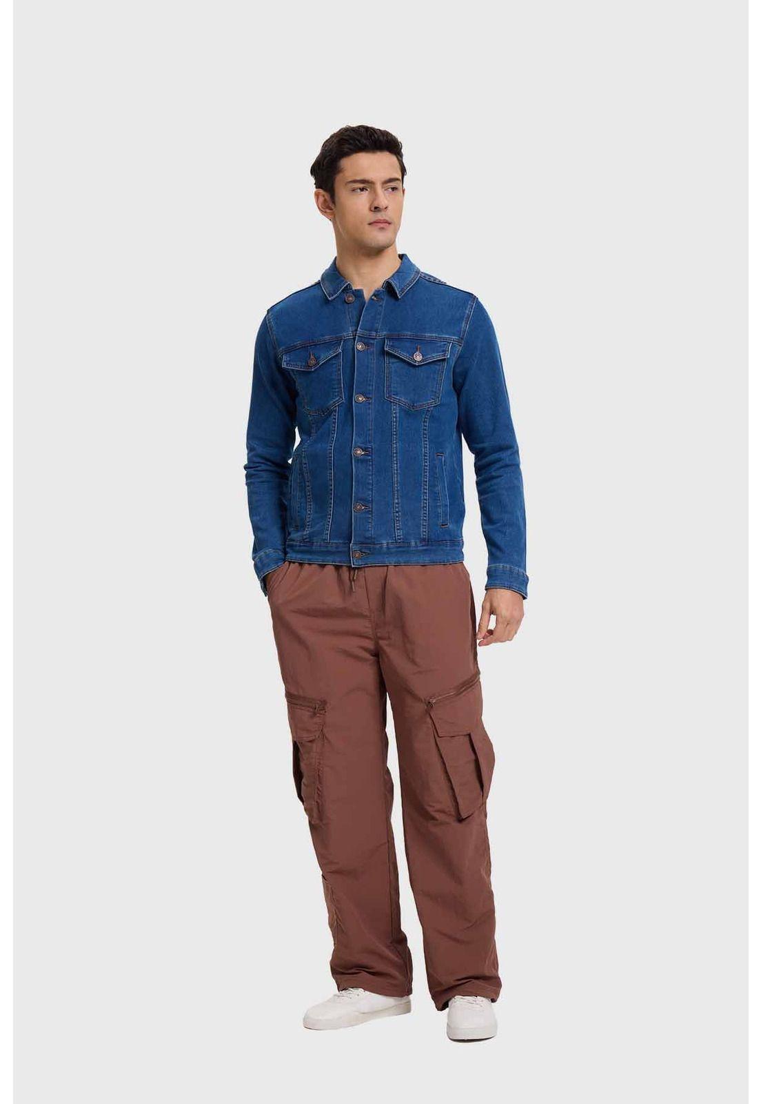 Chaqueta Hombre Jogger Azul-3