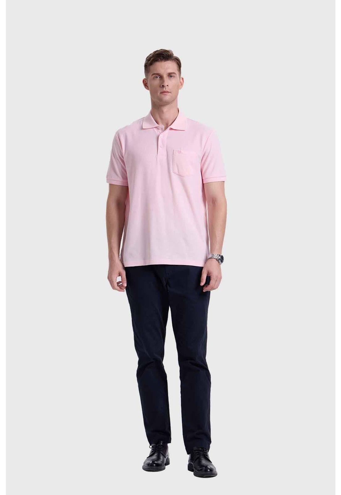 Polera Hombre Piqué Básica Rosado - lll-3